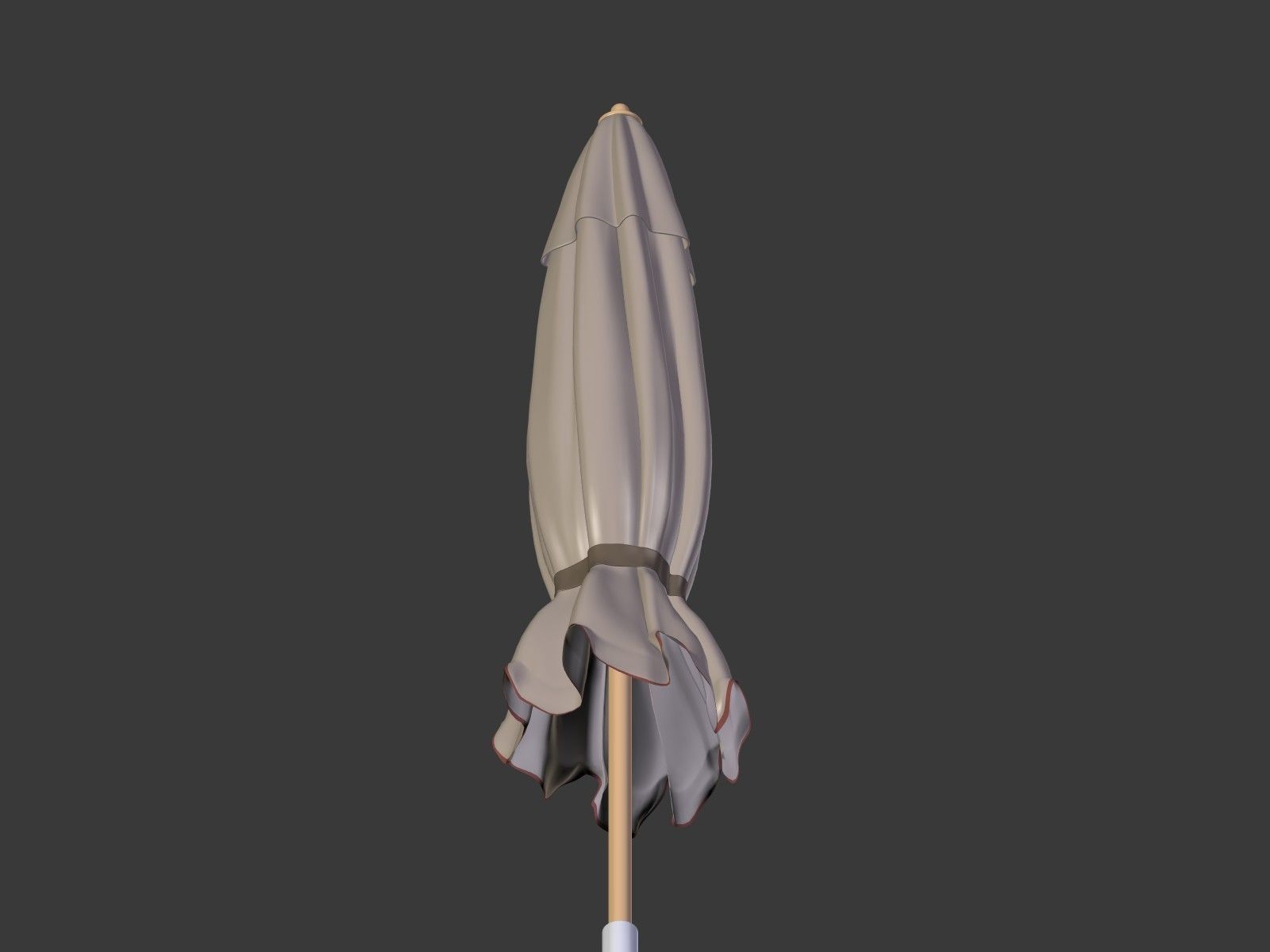 Umbrella Patio Parasol 2 Low-poly 3D model_17