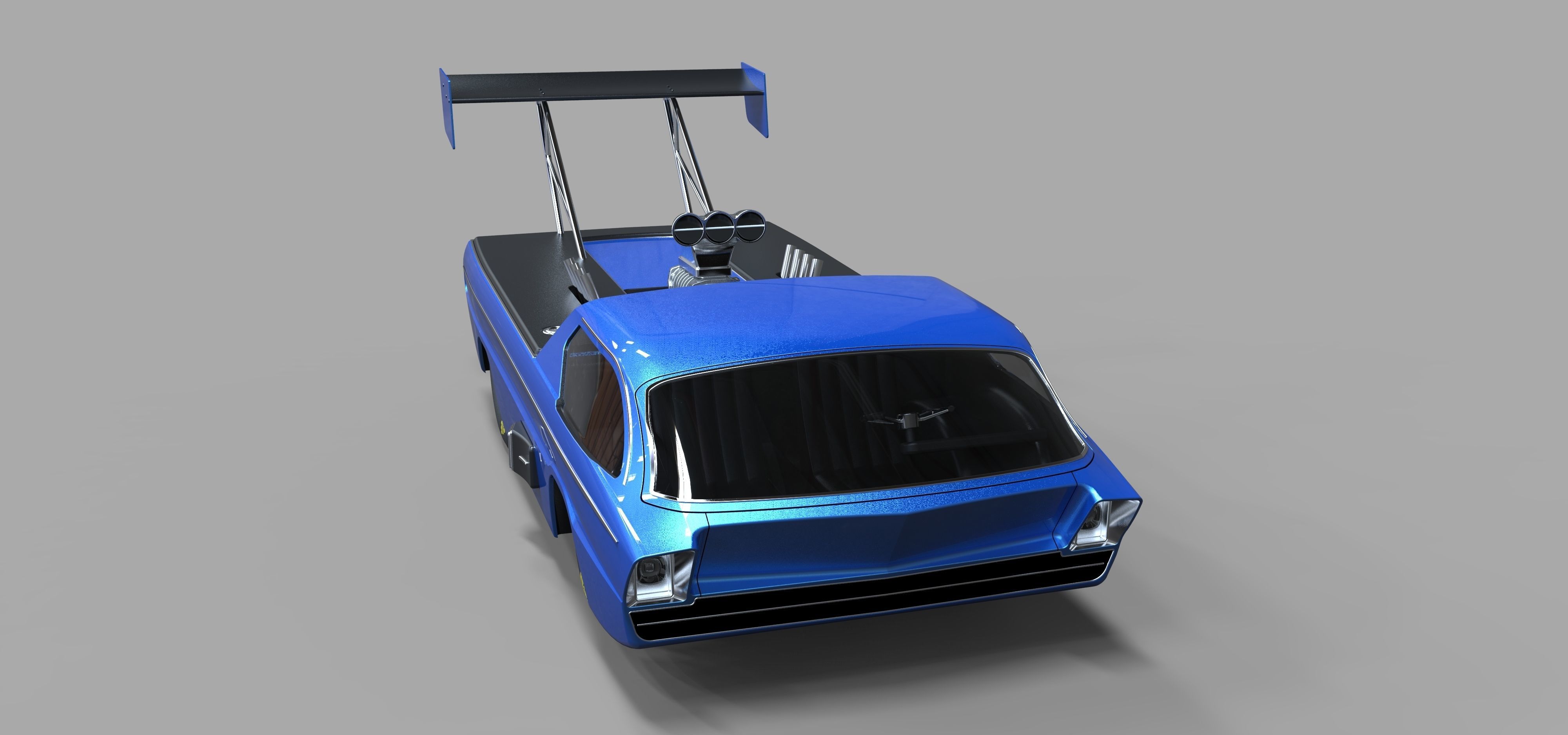 Dodge Deora dragster 3D model_2