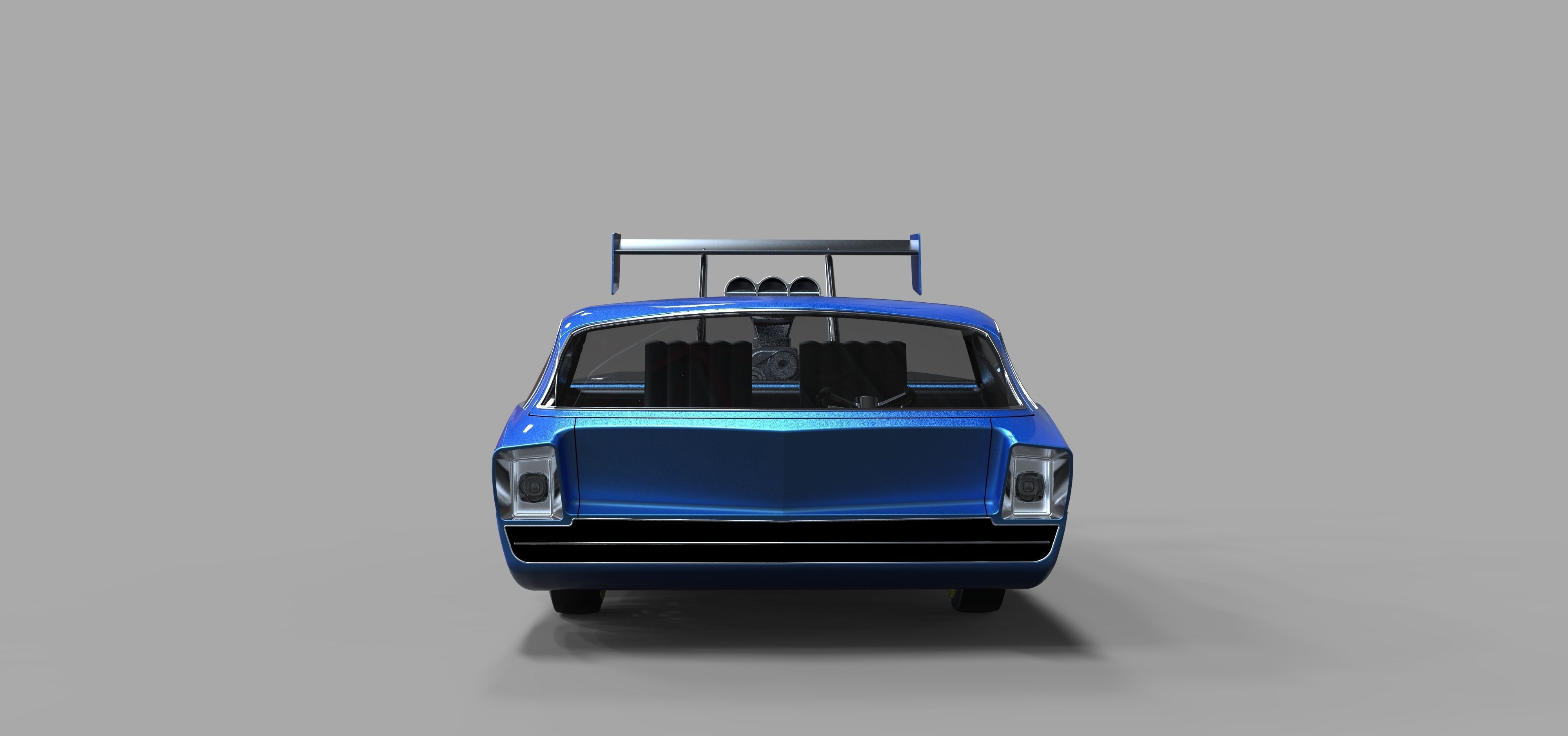 Dodge Deora dragster 3D model_5