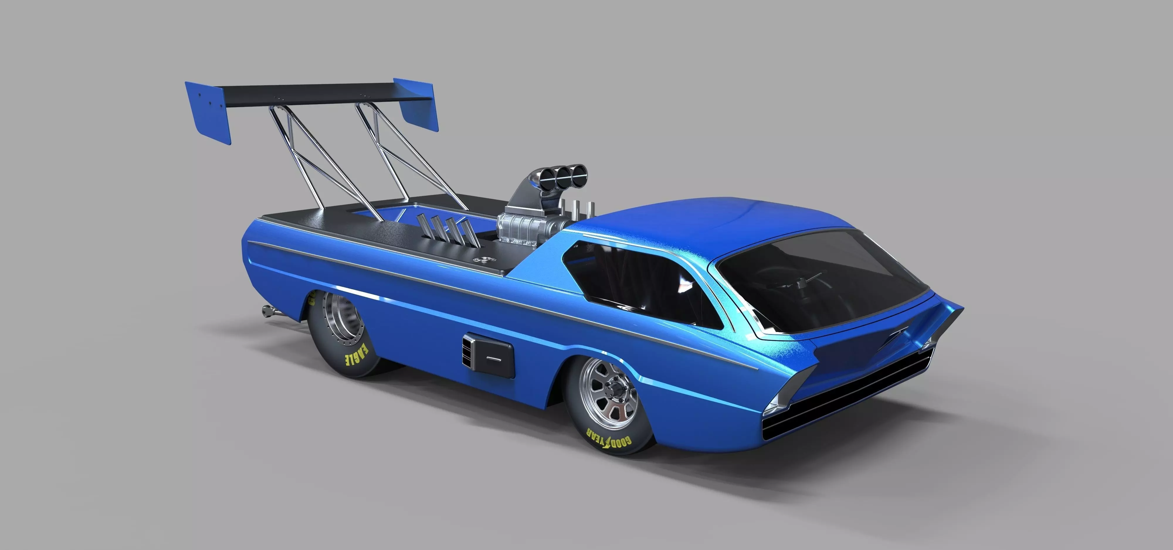 Dodge Deora dragster 3D model_0