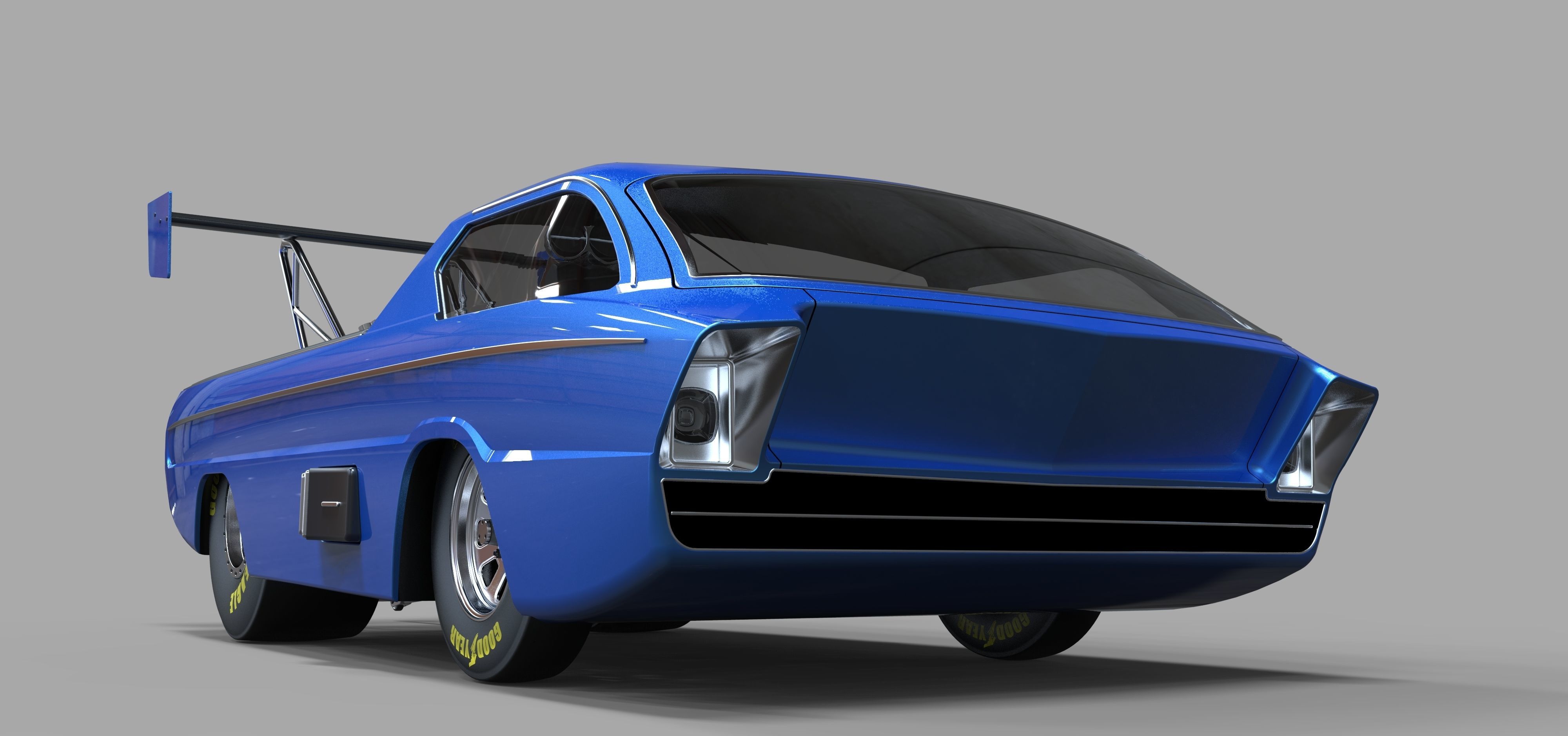 Dodge Deora dragster 3D model_14