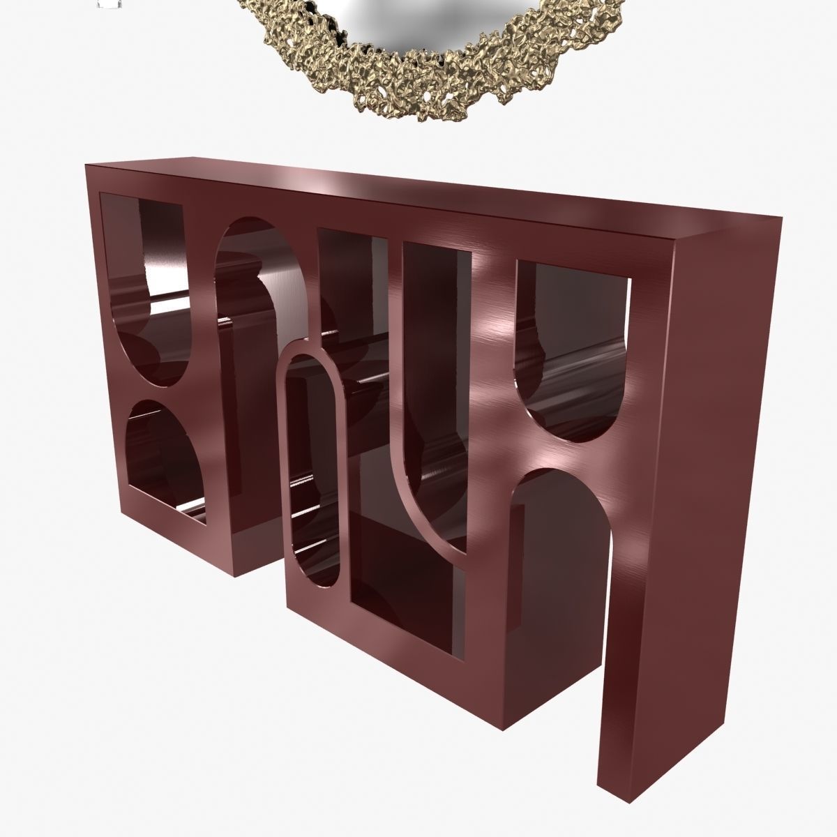 Brabbu cay mirror colosseum console and ombak wall light 3D model_4