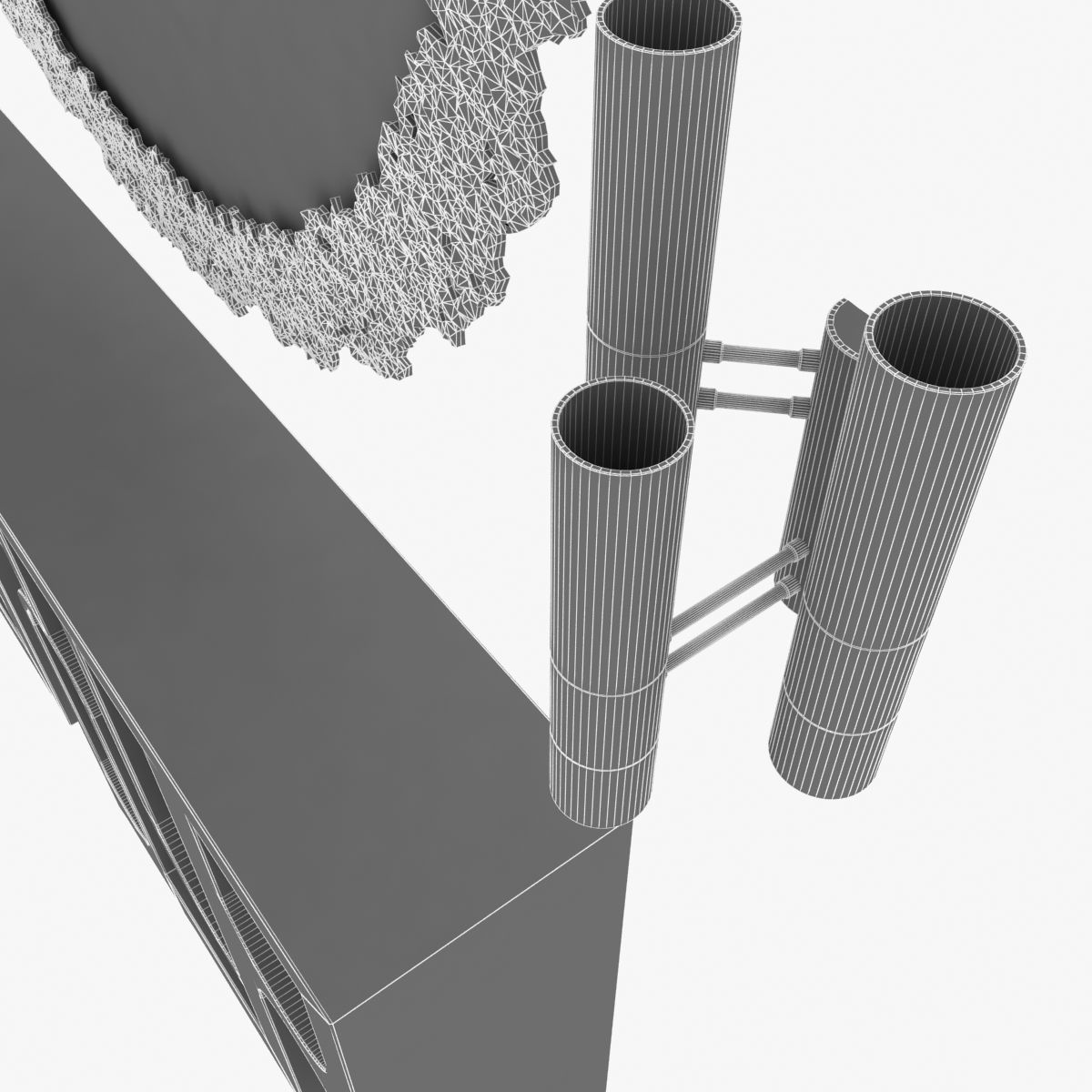 Brabbu cay mirror colosseum console and ombak wall light 3D model_8