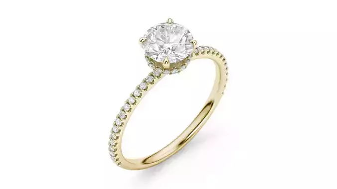 Engagement Halo Ring