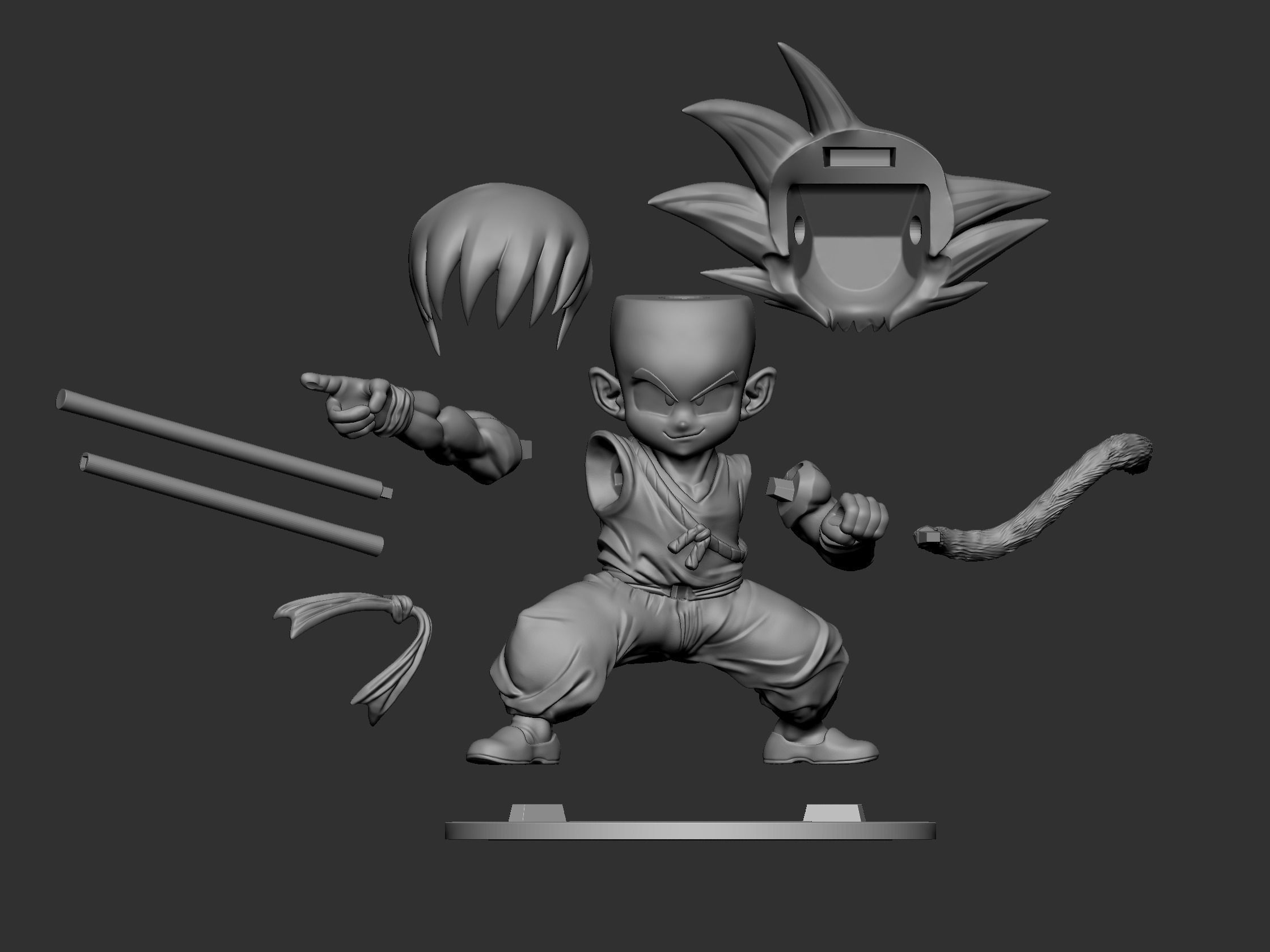 Child Go-Ku Fan Art for 3DPrint 3D print model_1