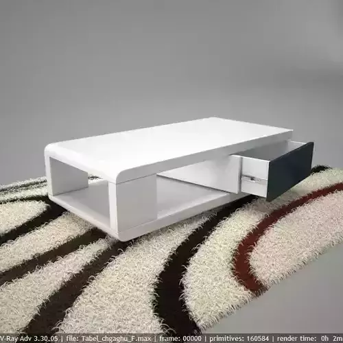 table carpet room classic funiture modern table design 3D model