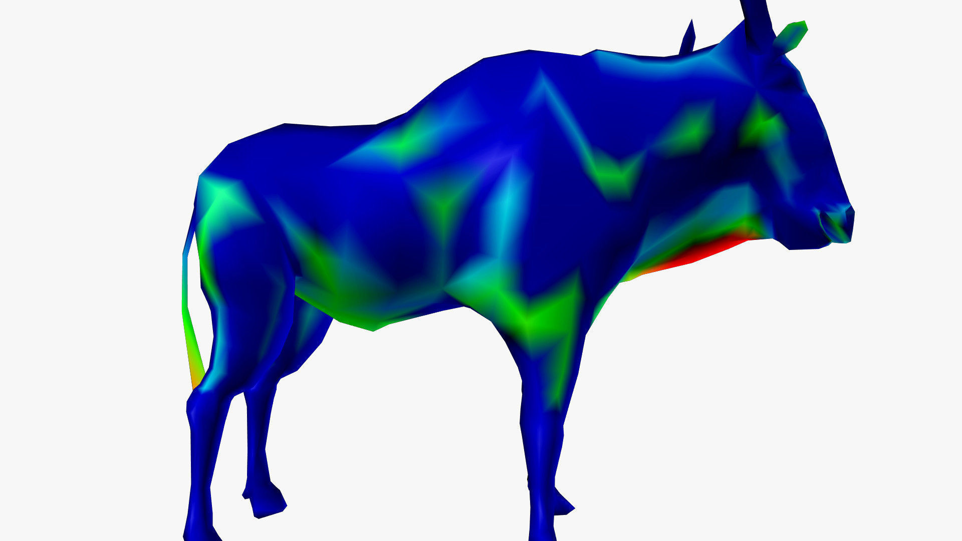 Wildebeest - with LOD and Animation Low-poly 3D model_14