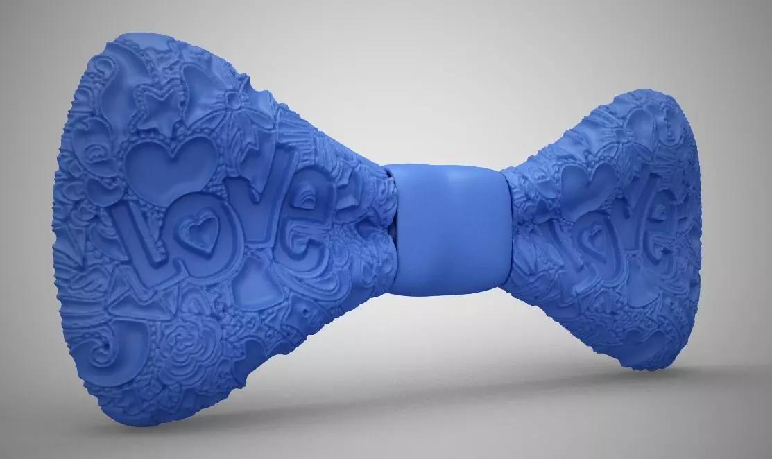 Love Bow Tie 3D print model_0