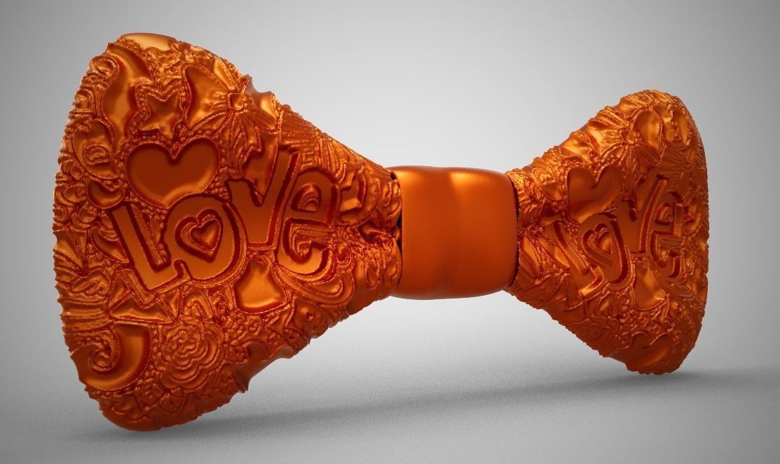 Love Bow Tie 3D print model_13