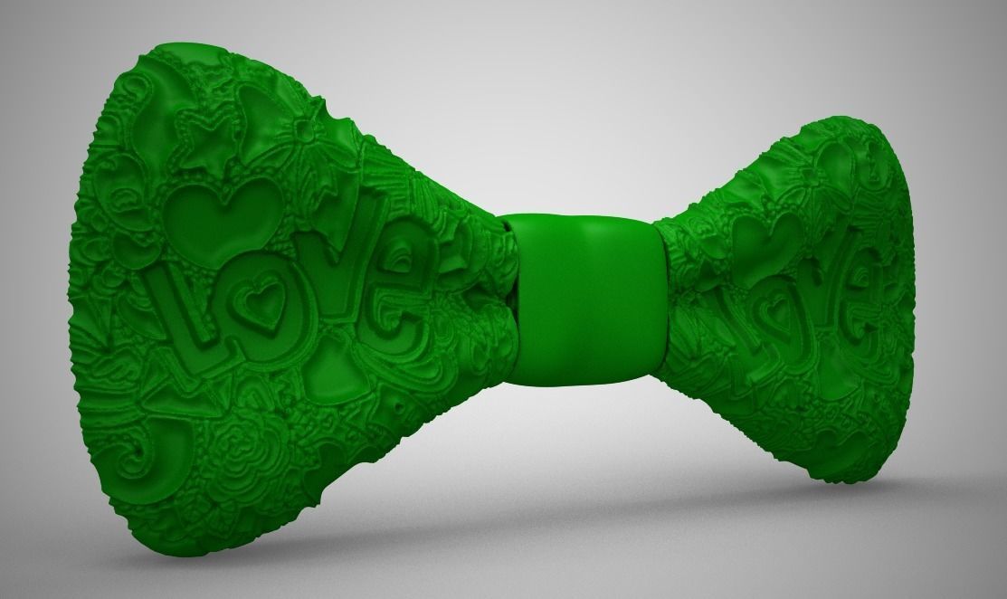 Love Bow Tie 3D print model_8
