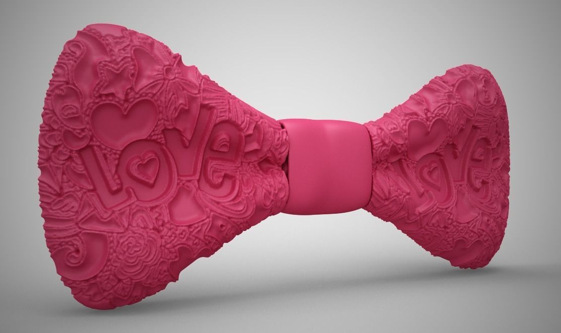 Love Bow Tie 3D print model_2