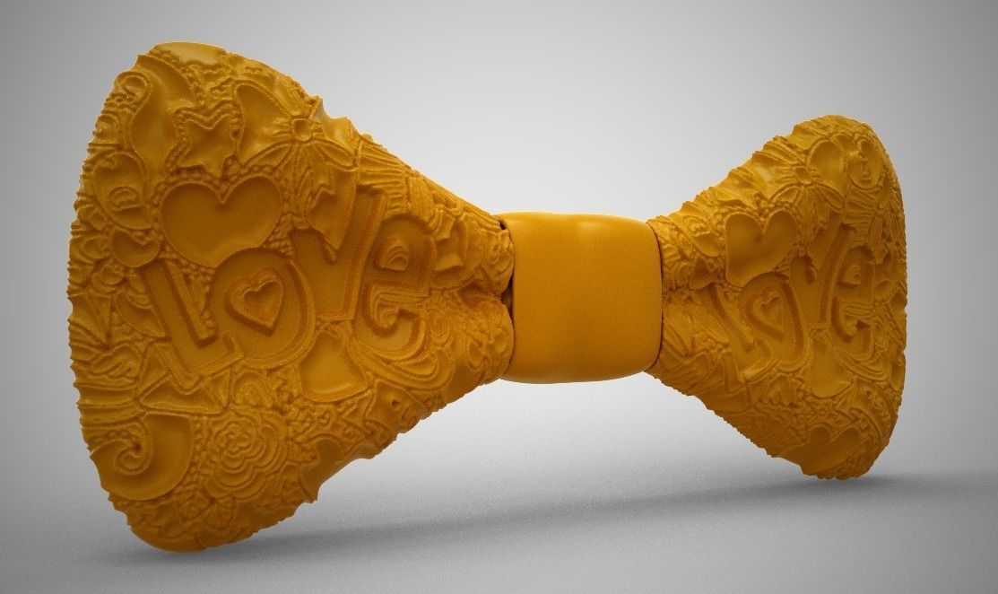 Love Bow Tie 3D print model_11