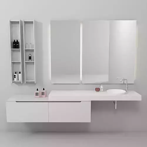 Bathroom furniture set Gold 4