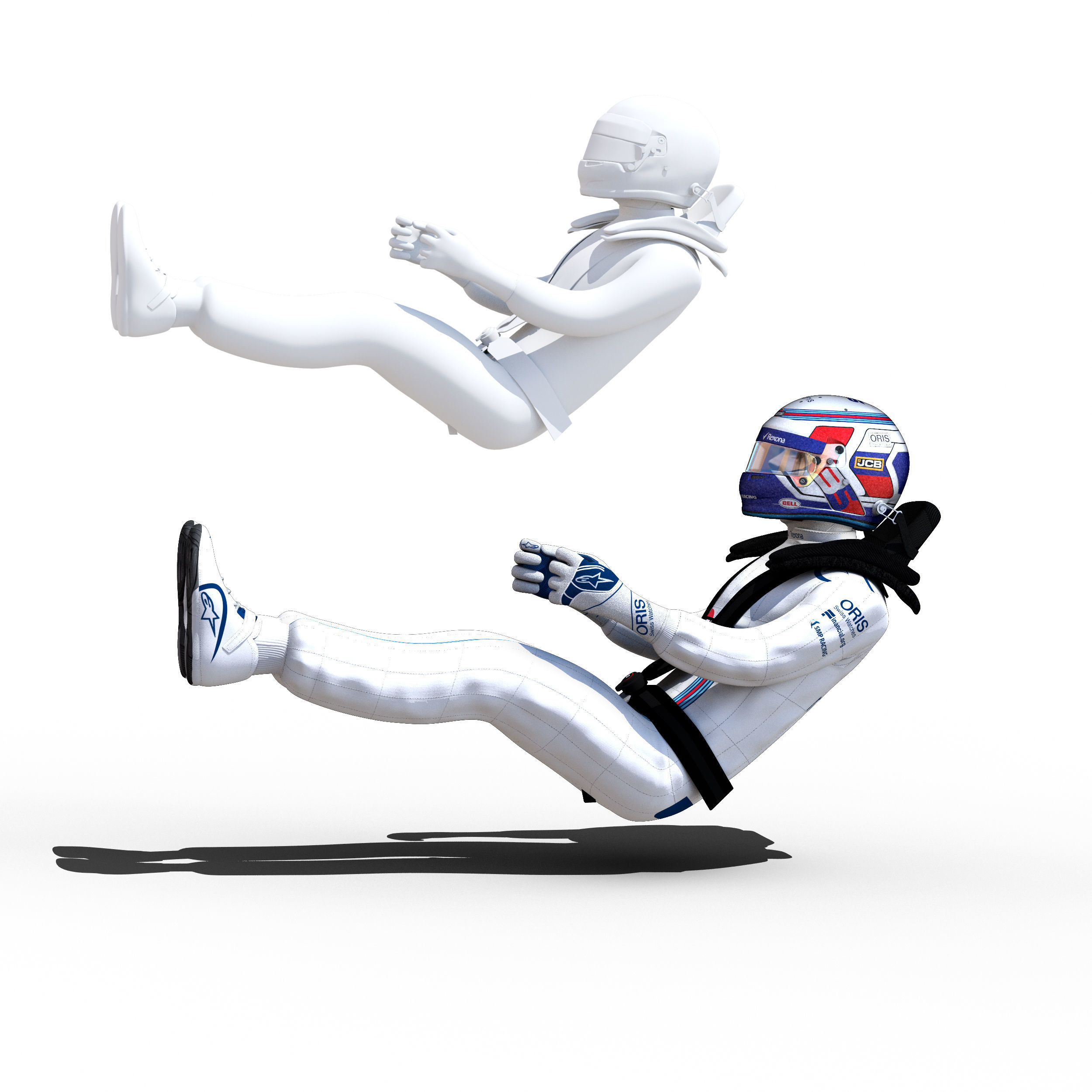 Sergei Sirotkin 2018 Low-poly 3D model_2