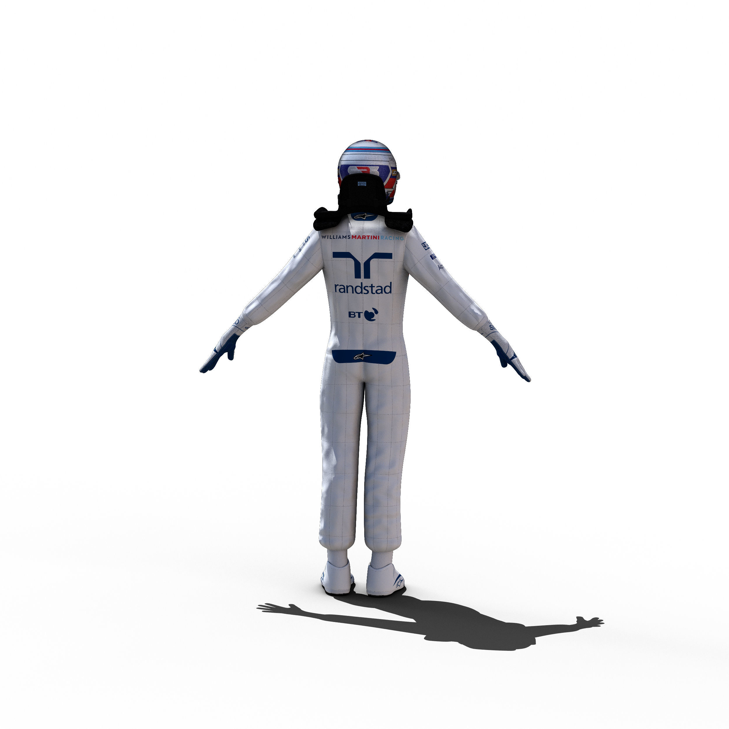 Sergei Sirotkin 2018 Low-poly 3D model_9