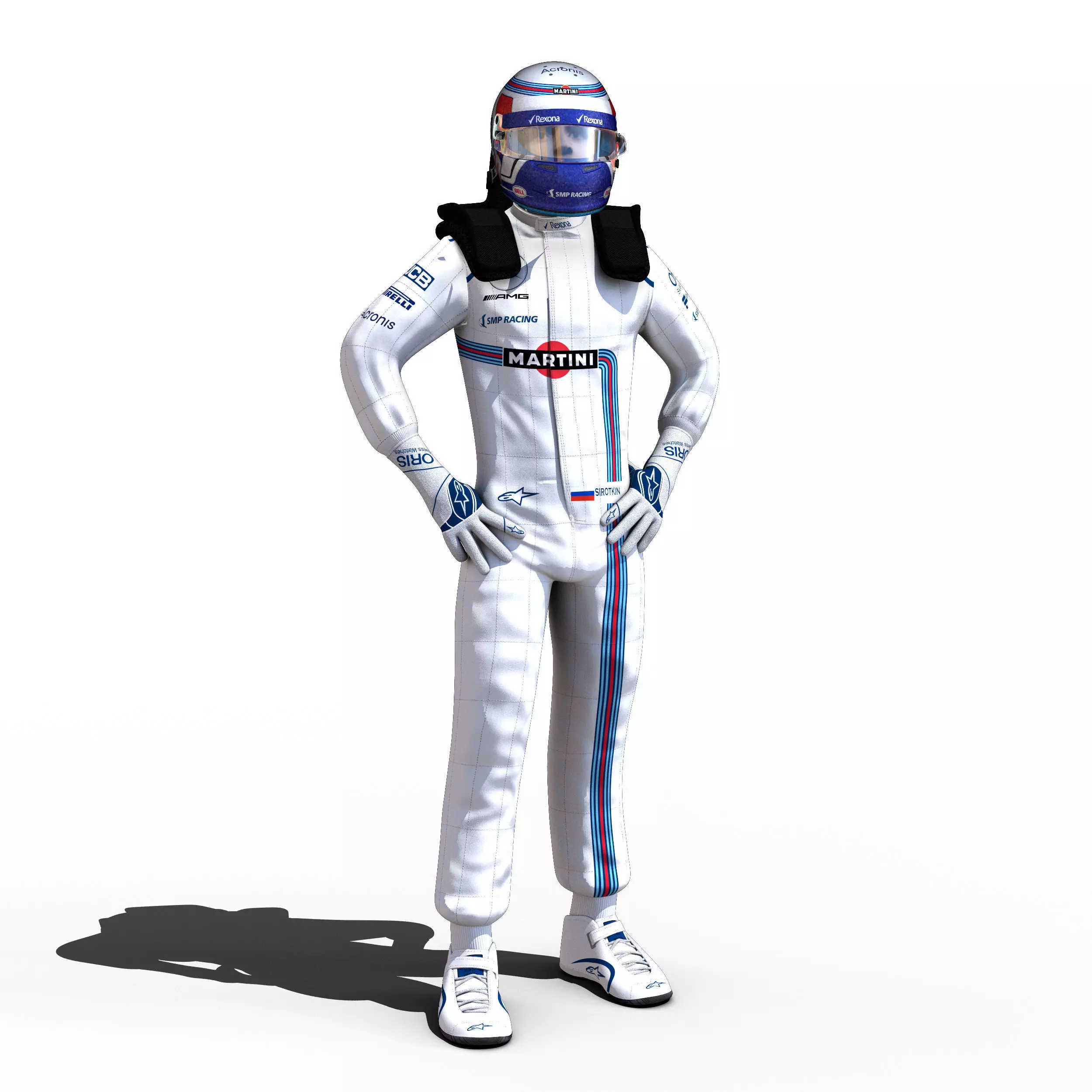 Sergei Sirotkin 2018 Low-poly 3D model_0