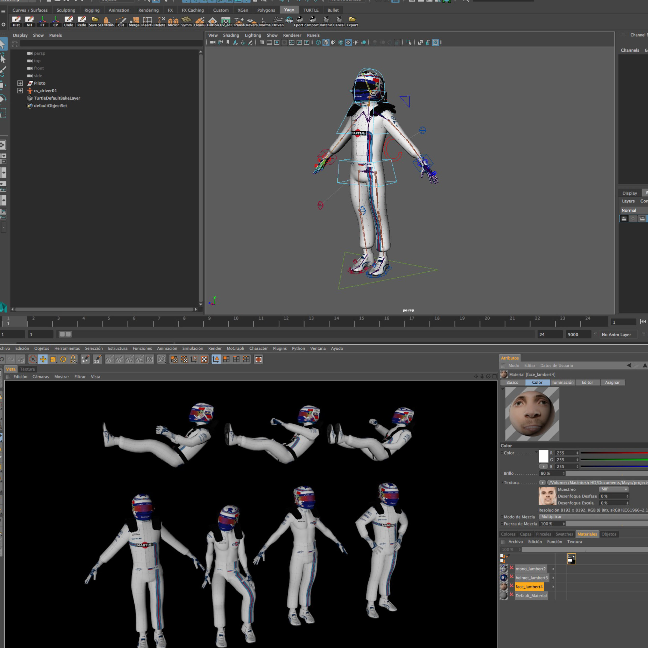 Sergei Sirotkin 2018 Low-poly 3D model_11
