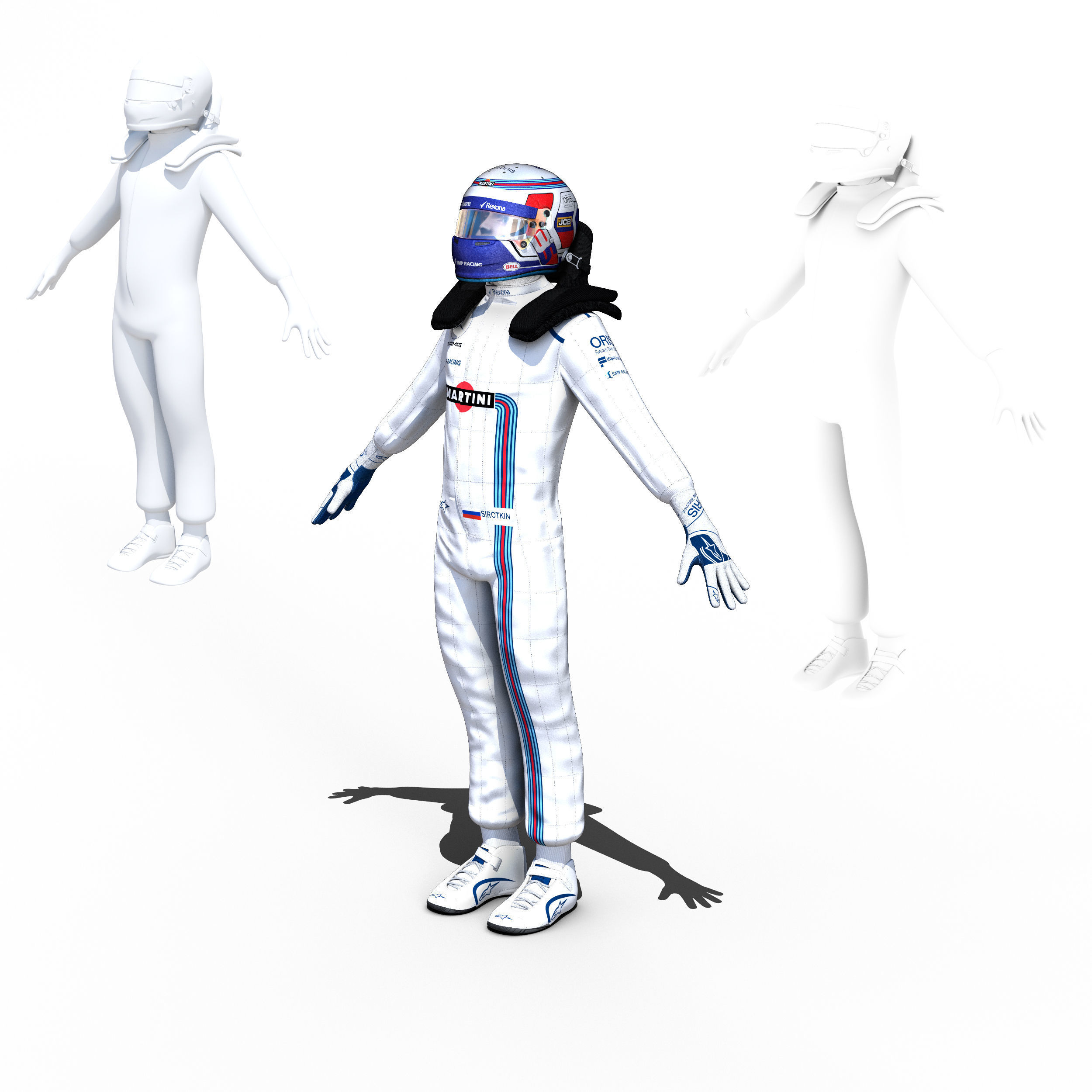 Sergei Sirotkin 2018 Low-poly 3D model_6