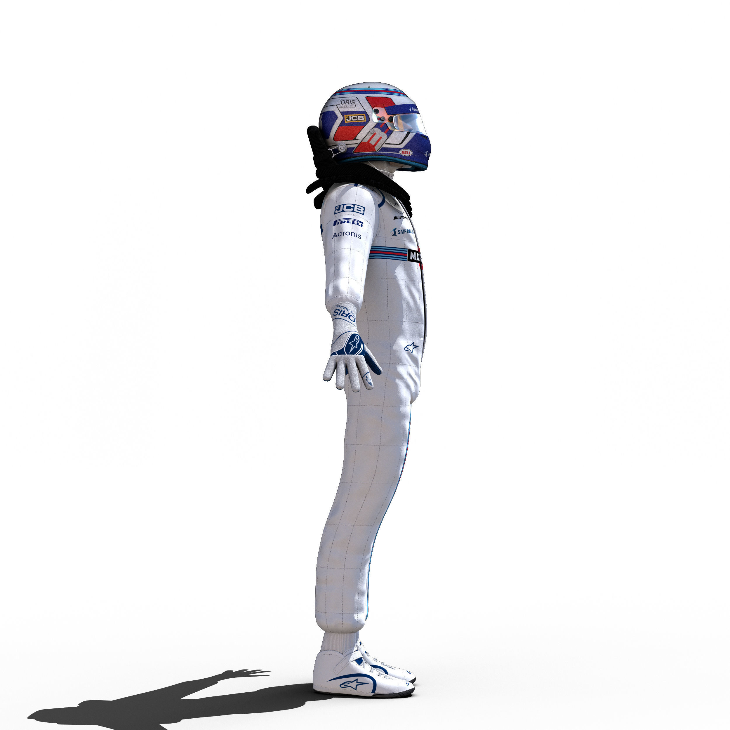 Sergei Sirotkin 2018 Low-poly 3D model_7