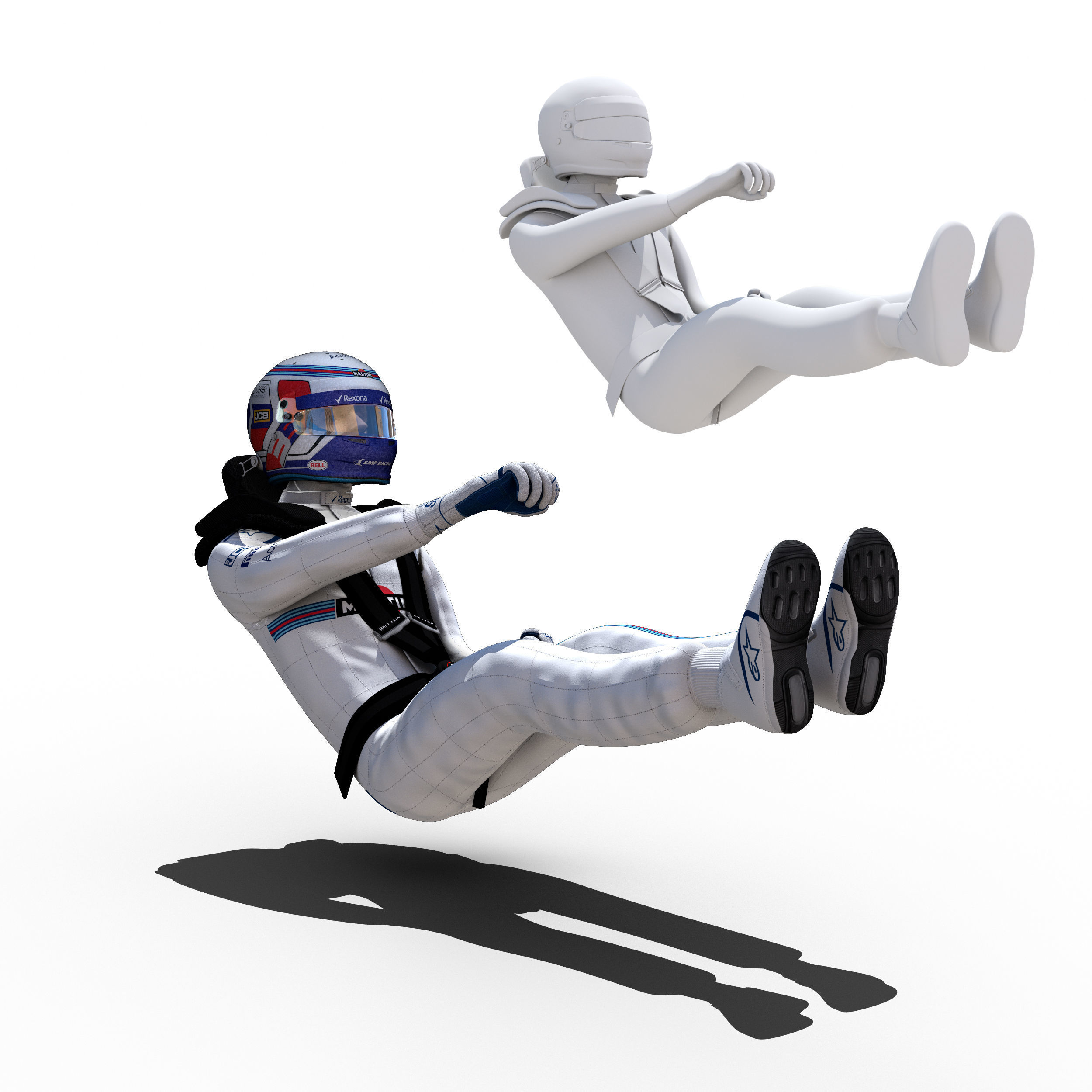 Sergei Sirotkin 2018 Low-poly 3D model_4