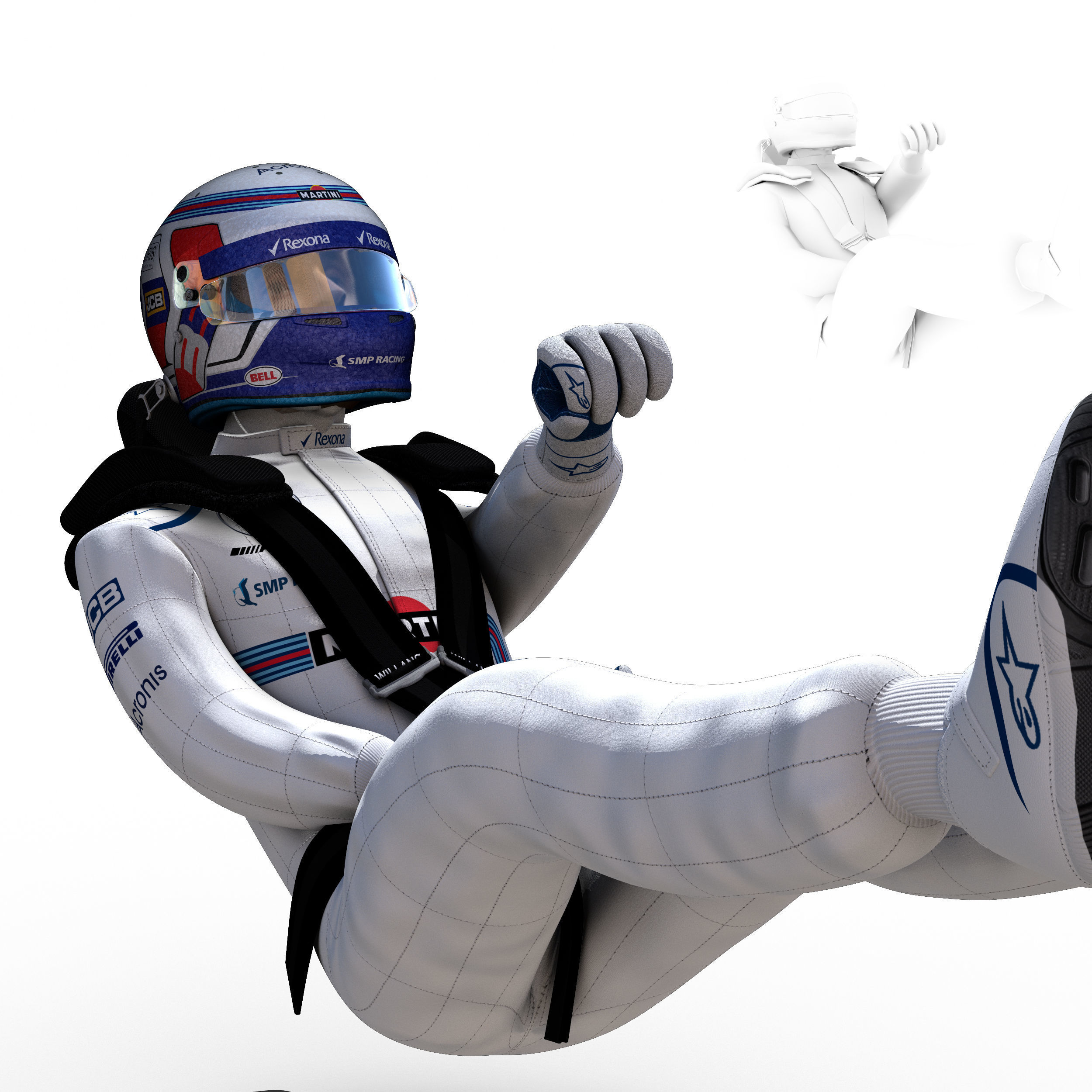 Sergei Sirotkin 2018 Low-poly 3D model_5