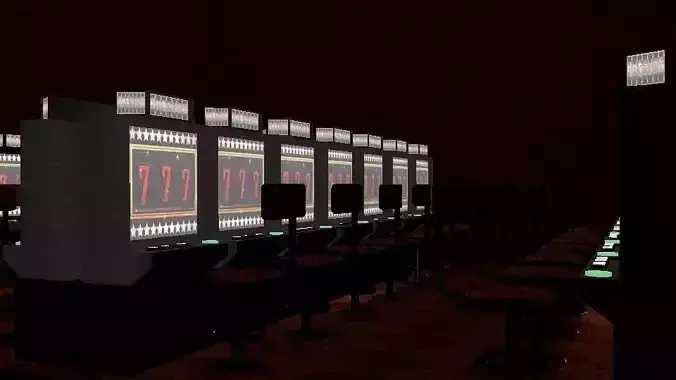 Slot Machine Scene with individual assets