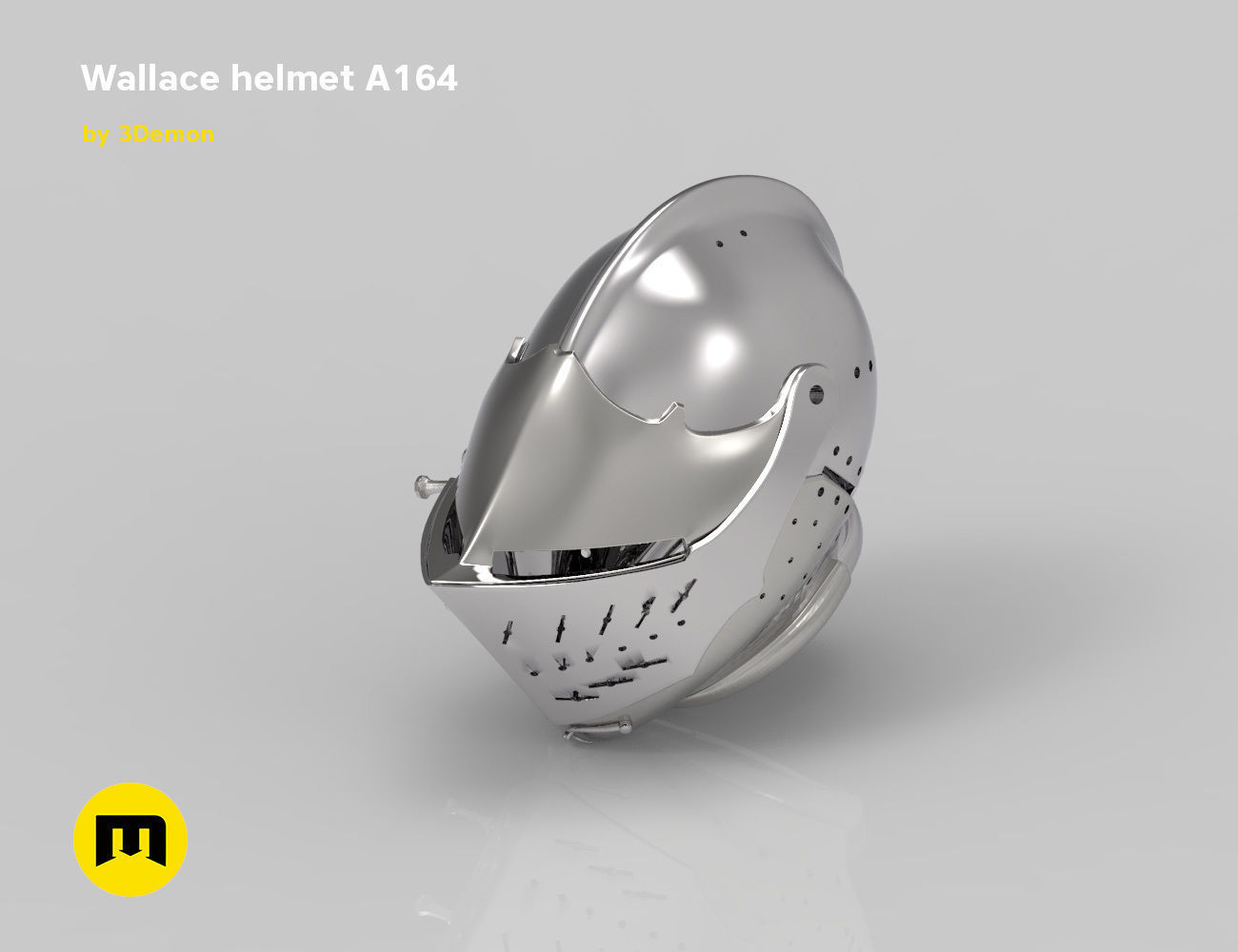 Knight helmet 3D print model_17