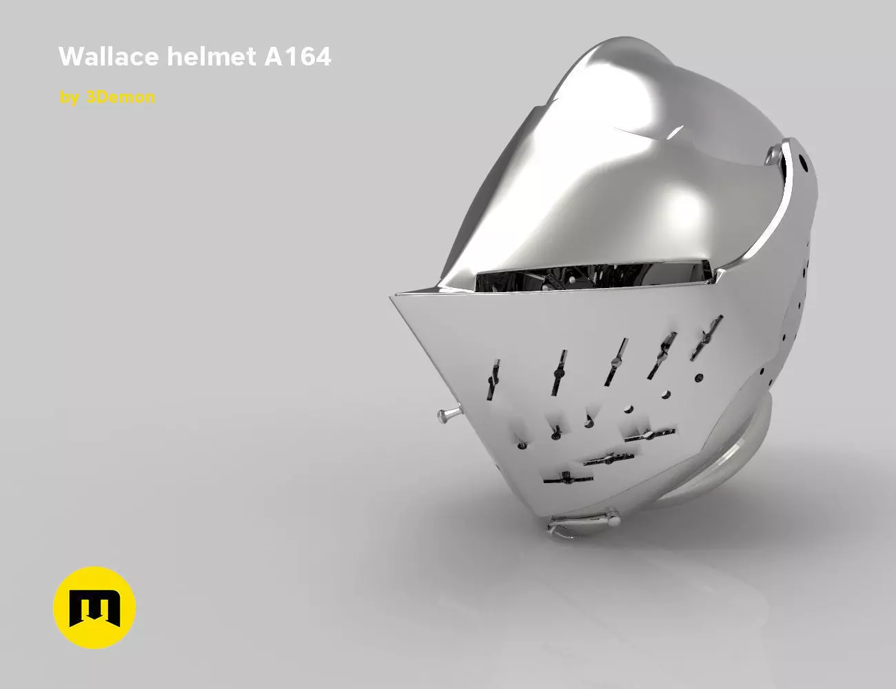 Knight helmet 3D print model_0