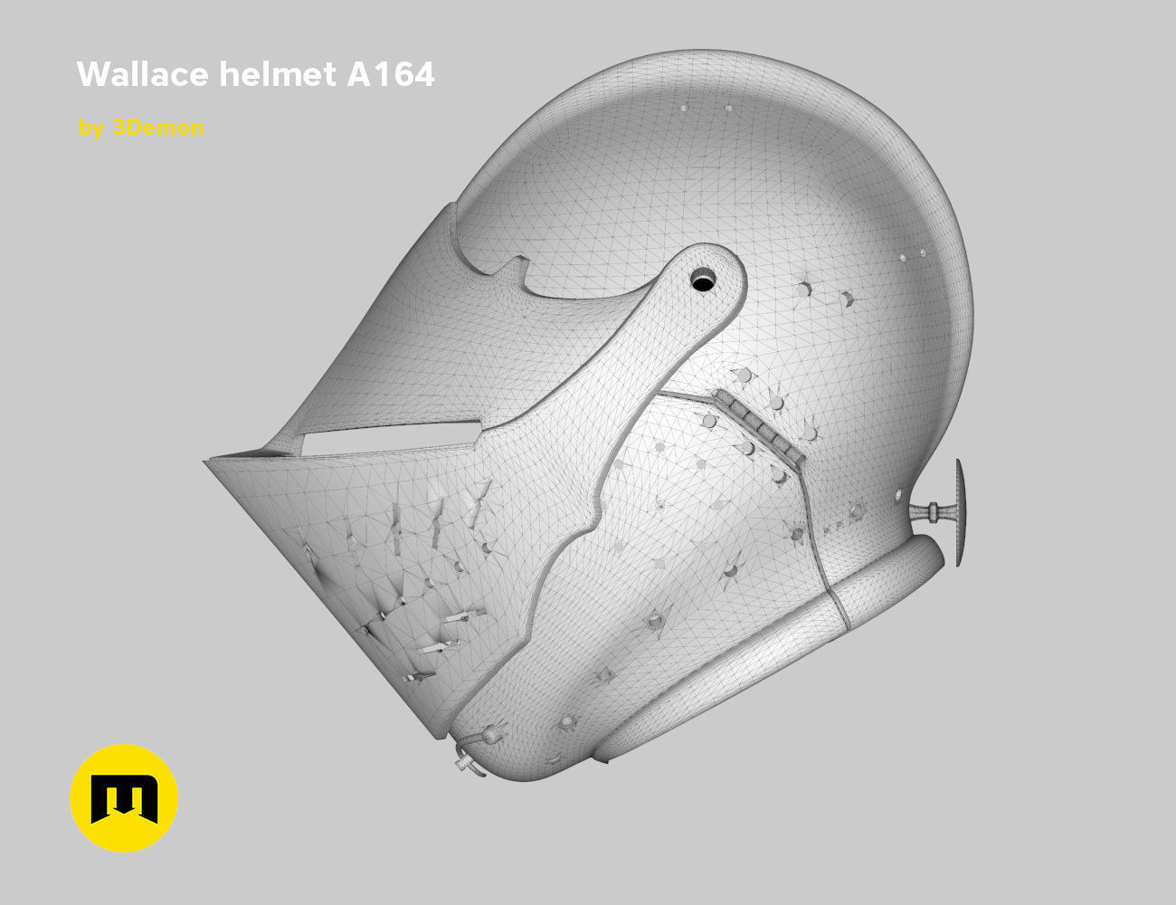 Knight helmet 3D print model_13