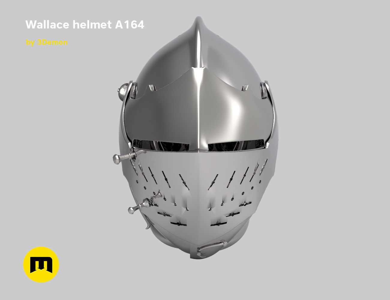 Knight helmet 3D print model_2