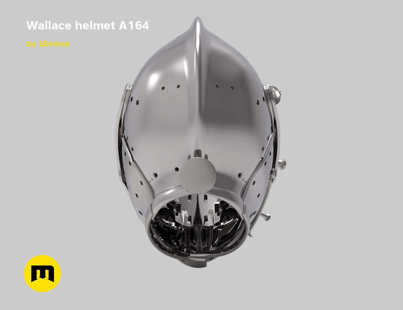 Knight helmet 3D print model_3