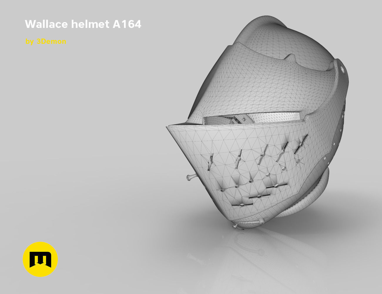 Knight helmet 3D print model_8