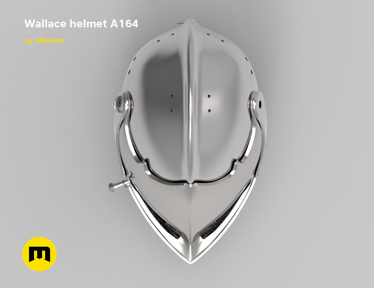 Knight helmet 3D print model_7