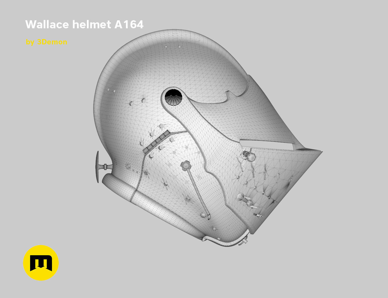 Knight helmet 3D print model_12
