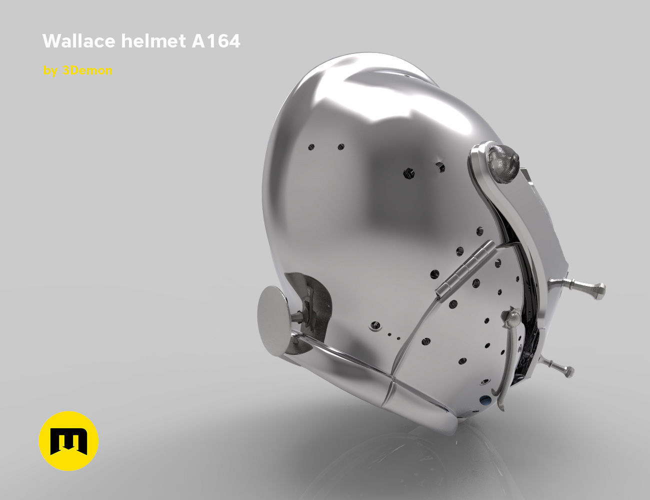 Knight helmet 3D print model_1