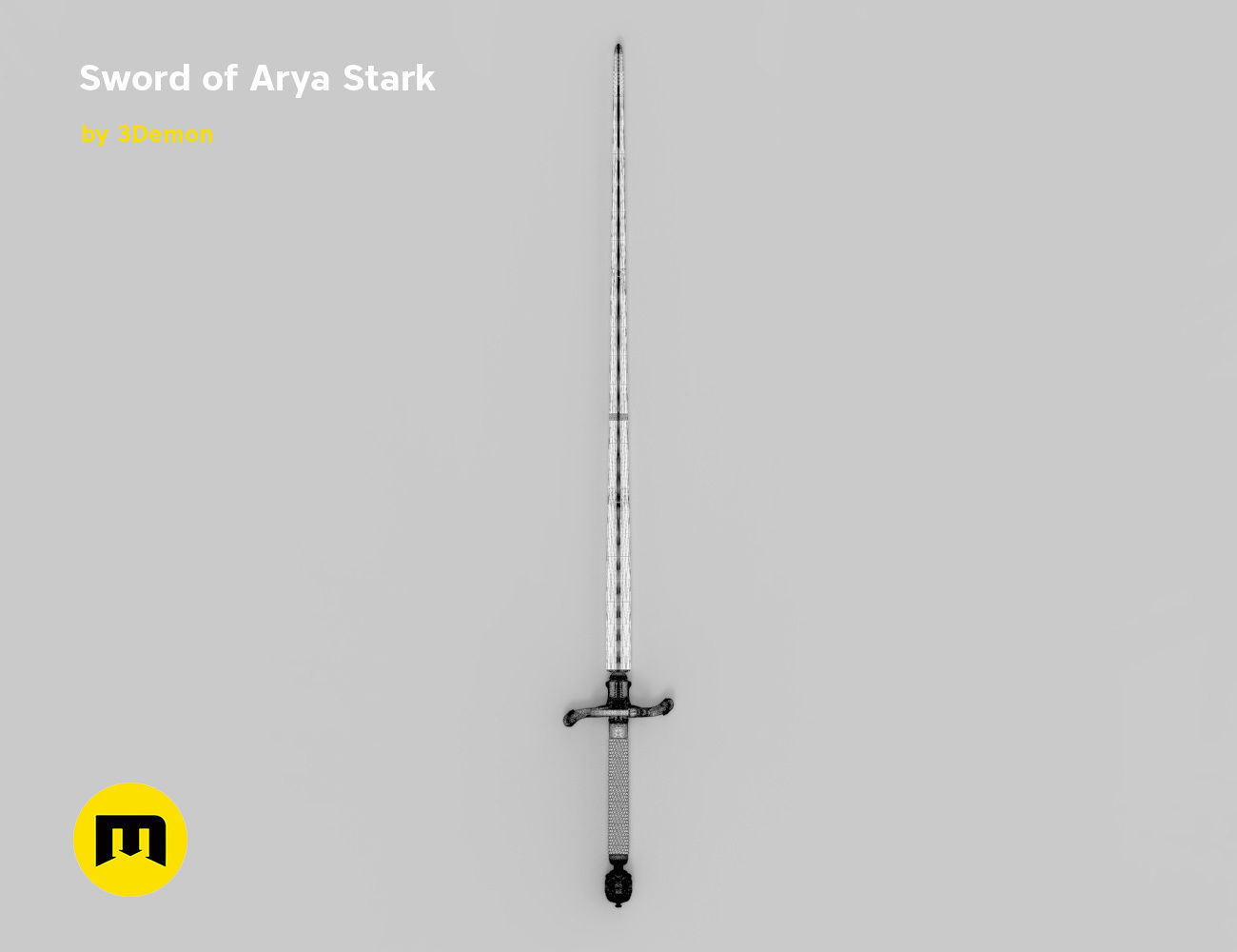 Needle Arya sword 3D print model_8