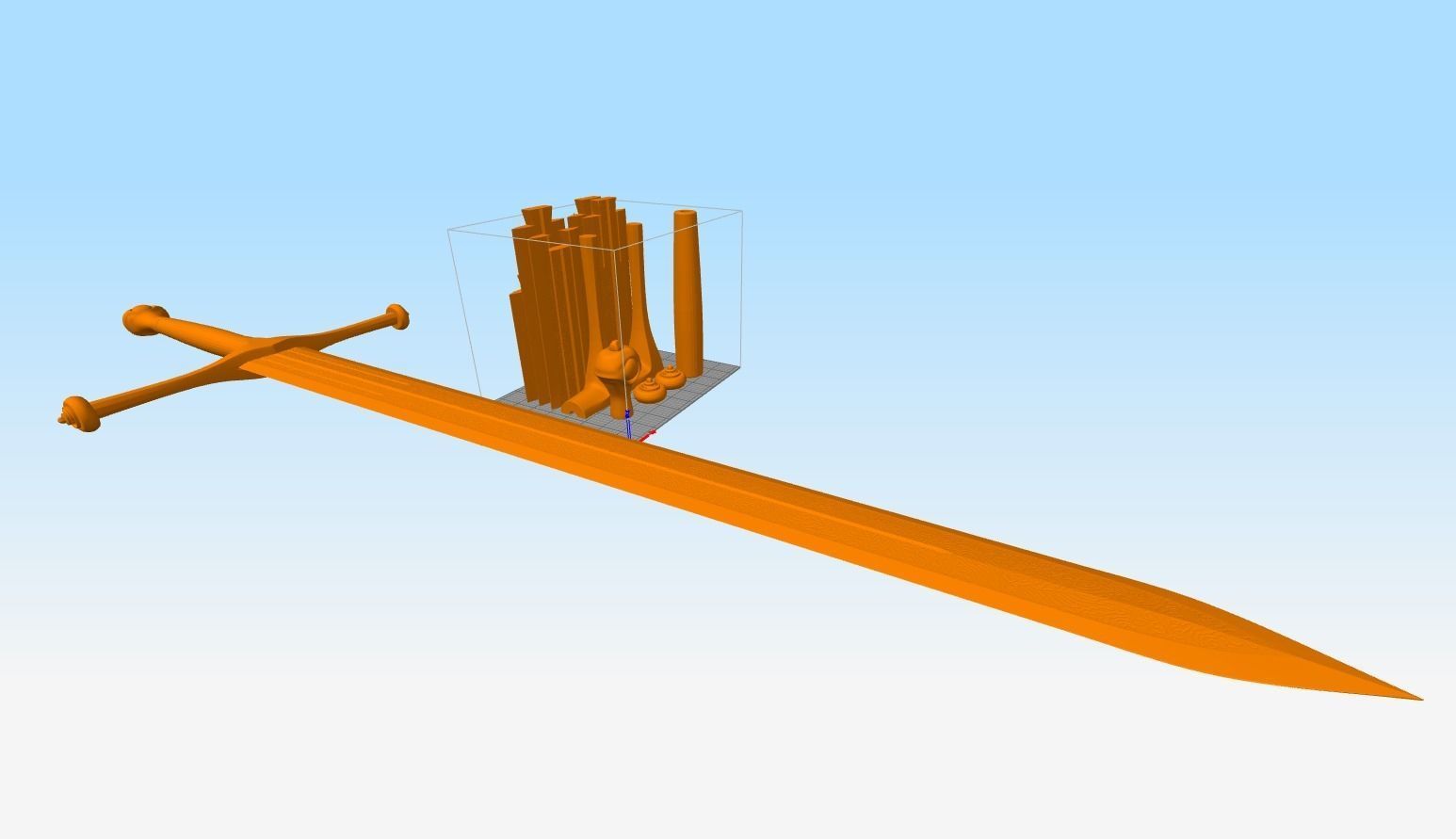 Ice Ned Stark Sword 3D print model_8