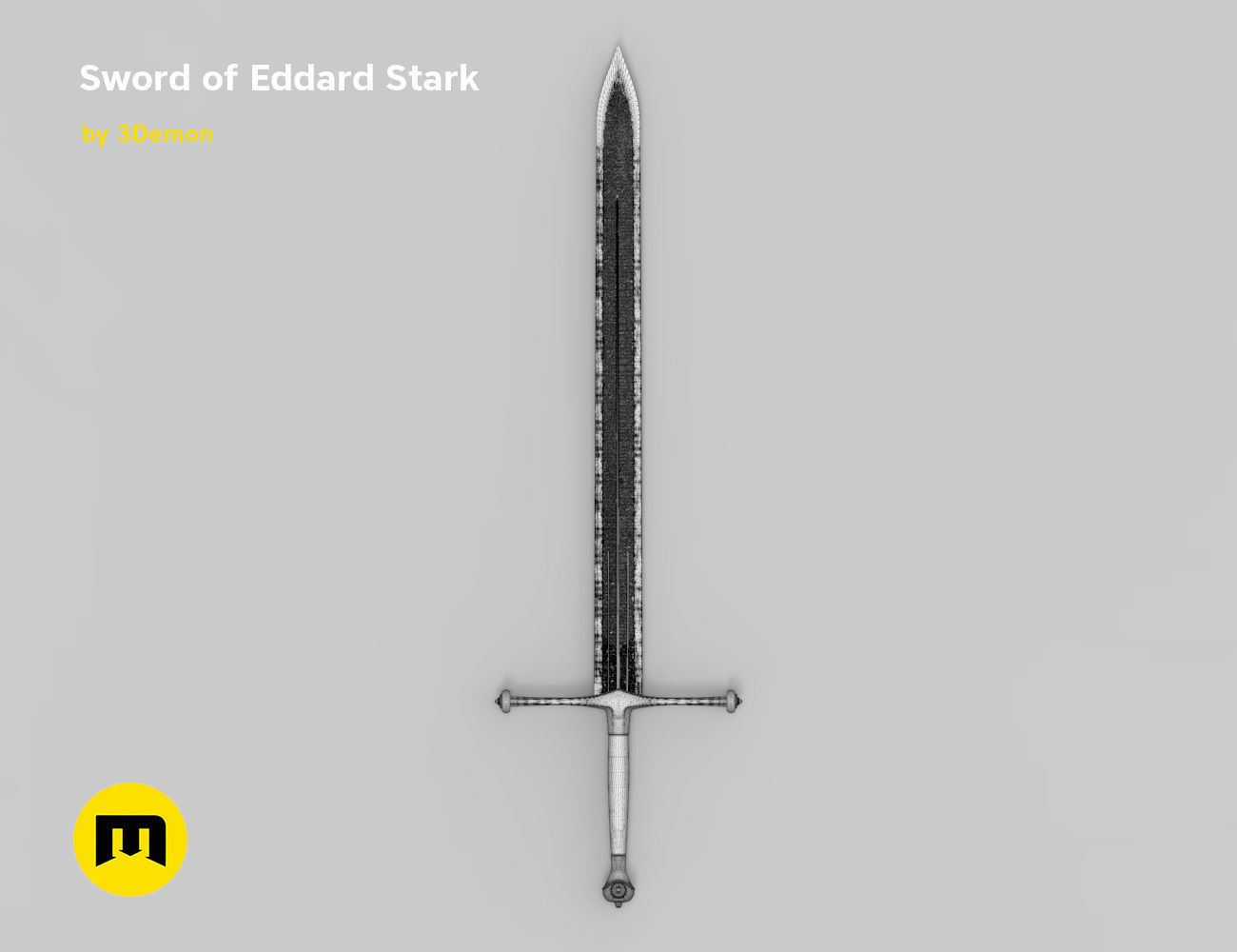 Ice Ned Stark Sword 3D print model_6