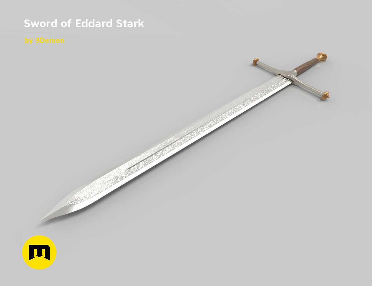 Ice Ned Stark Sword 3D print model_2