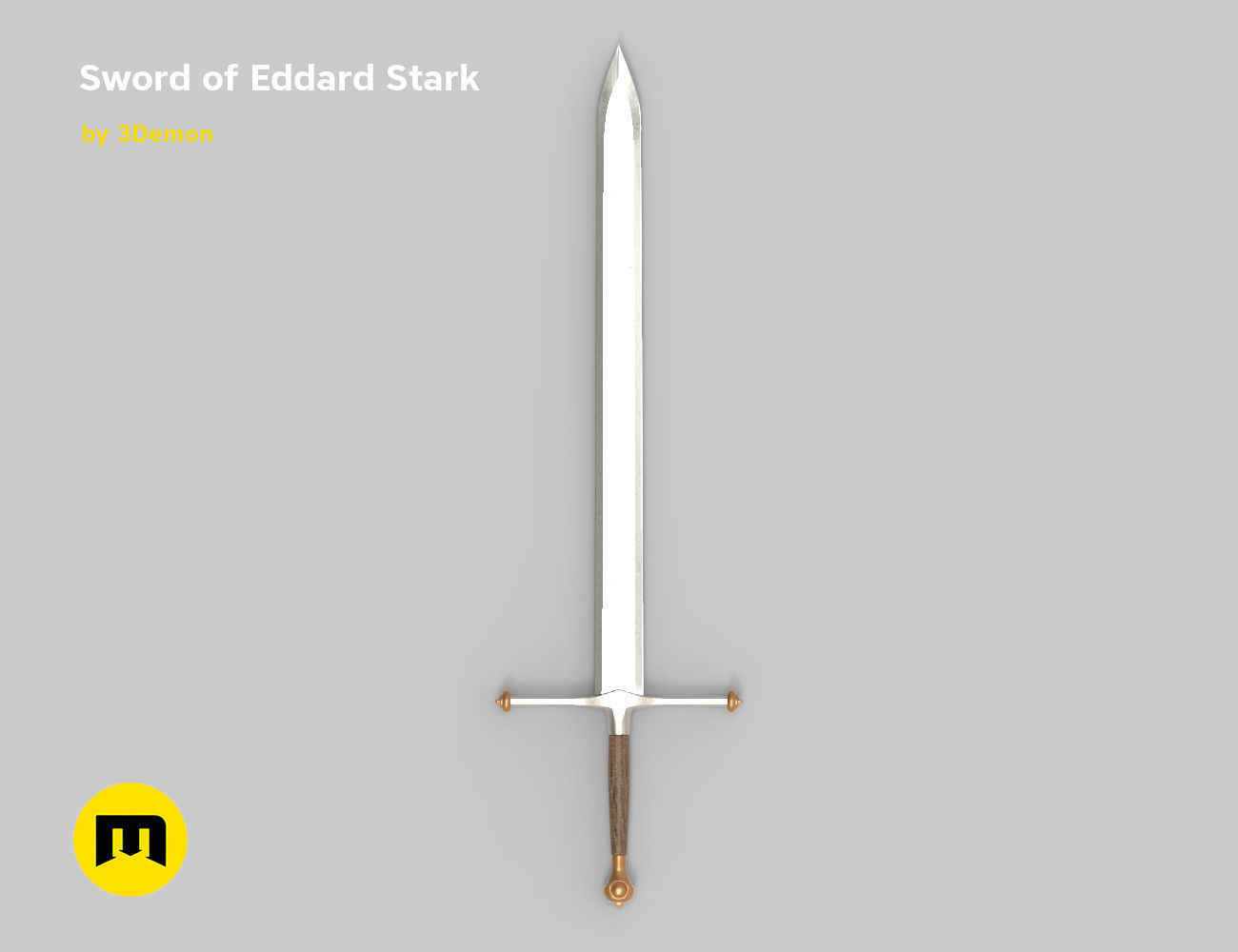 Ice Ned Stark Sword 3D print model_3