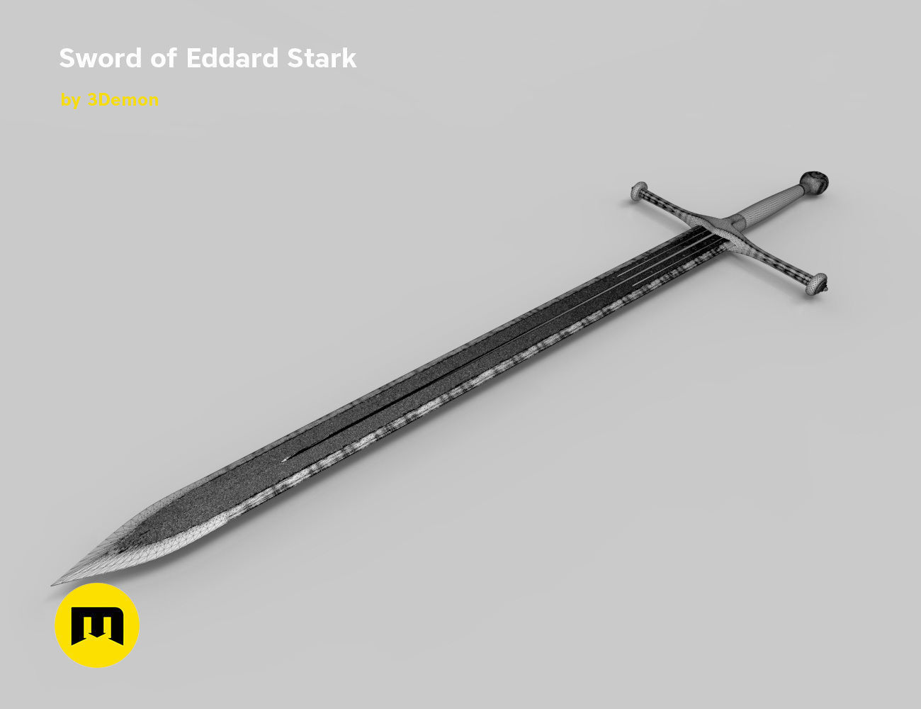 Ice Ned Stark Sword 3D print model_5