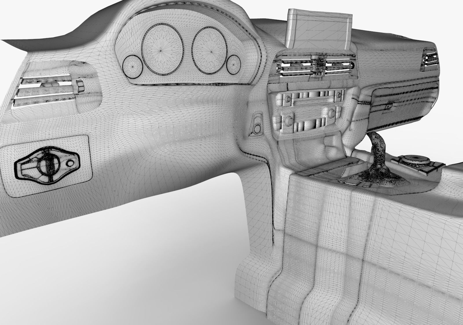 3 Series M Sport Dashboard Armrest Basic Model 3D model_9