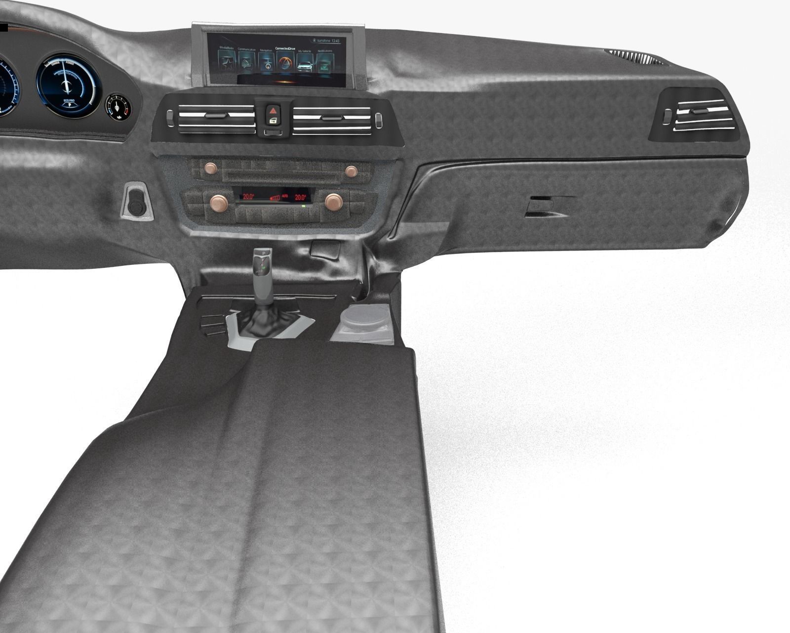 3 Series M Sport Dashboard Armrest Basic Model 3D model_2