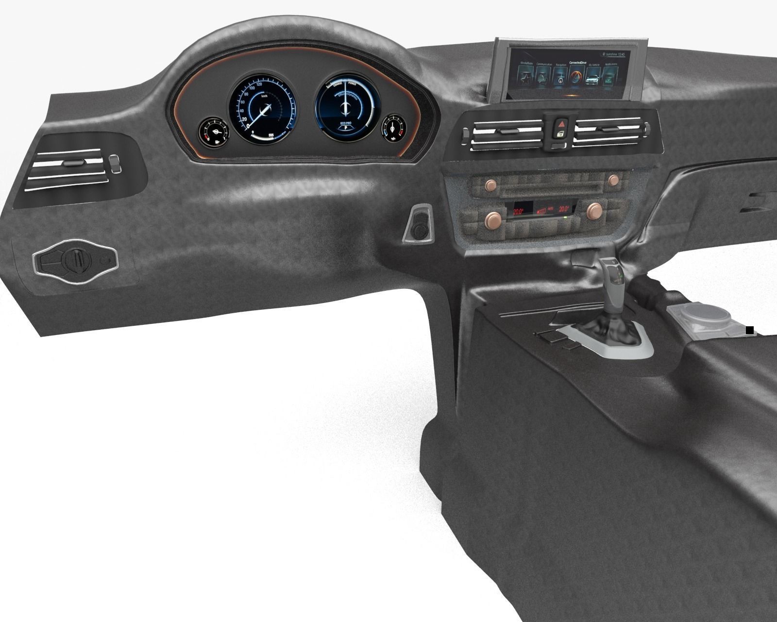3 Series M Sport Dashboard Armrest Basic Model 3D model_1