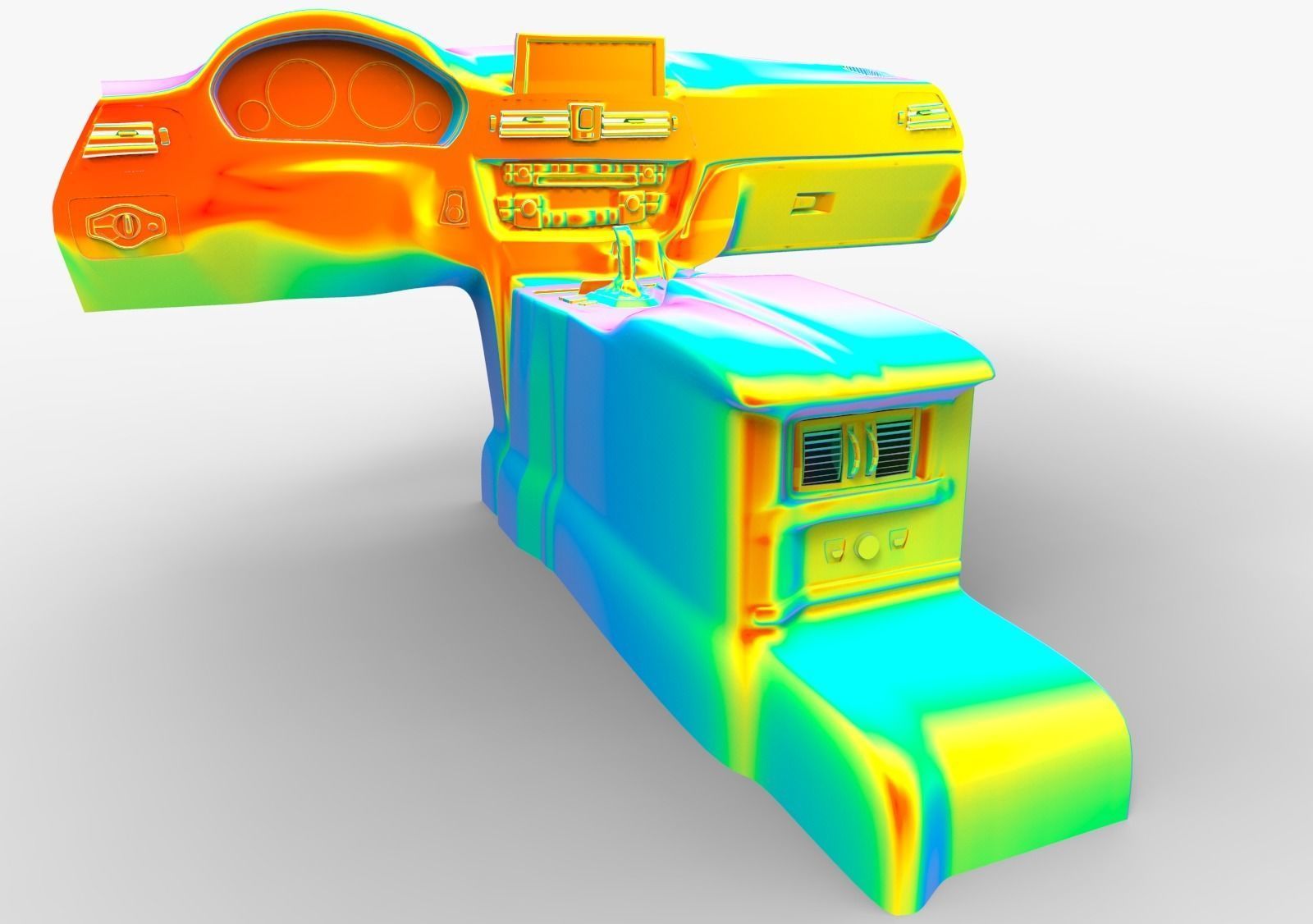 3 Series M Sport Dashboard Armrest Basic Model 3D model_7