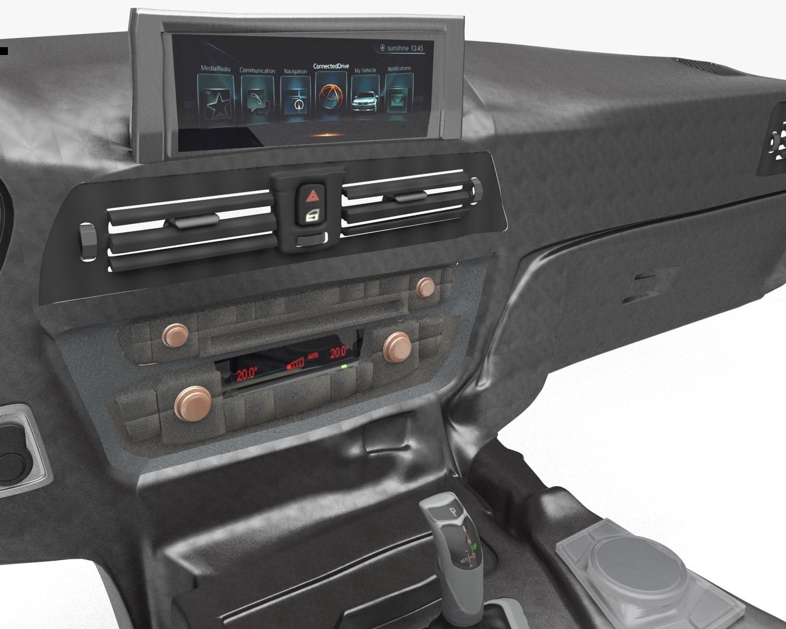 3 Series M Sport Dashboard Armrest Basic Model 3D model_5