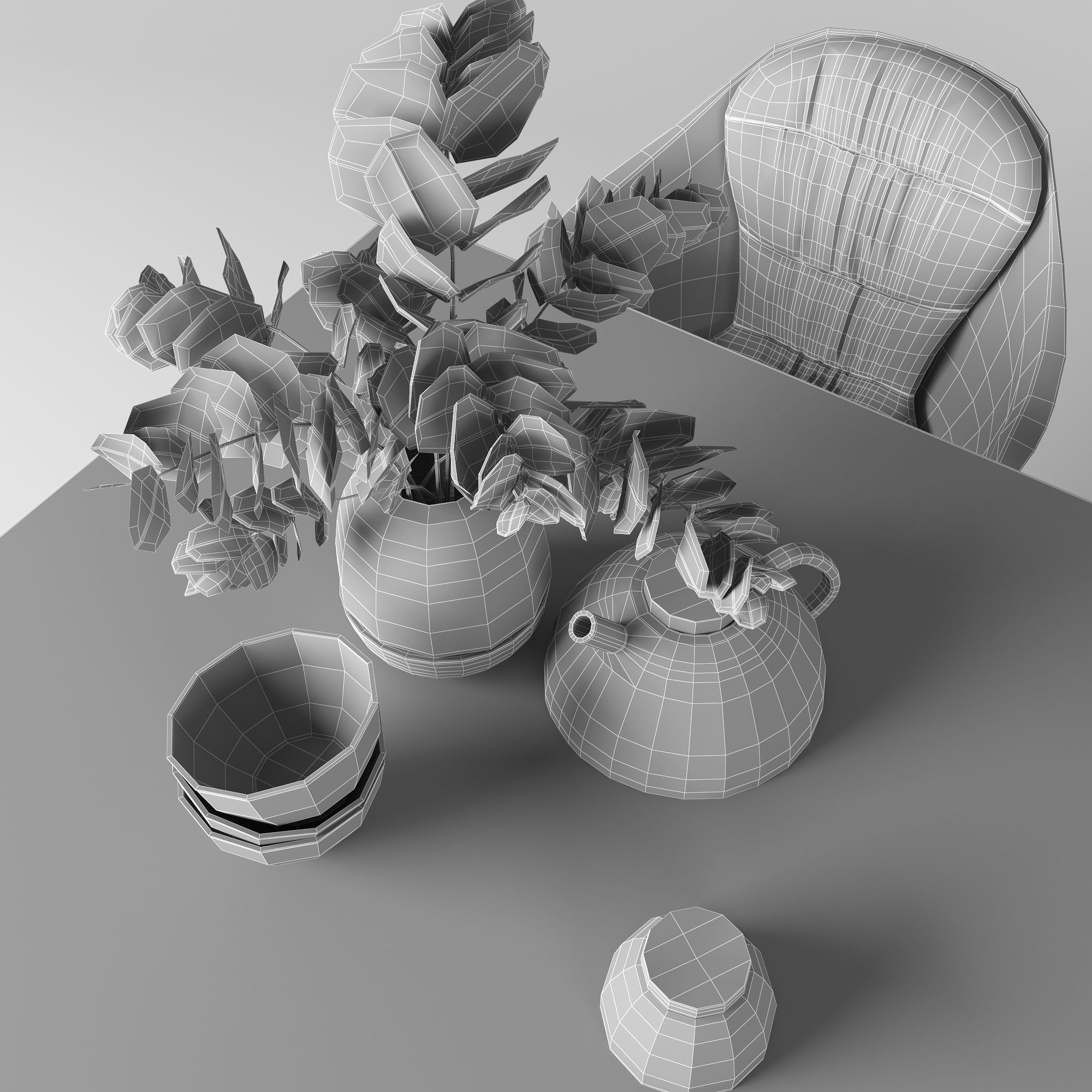 BoConcept Dining Set 3D model_5