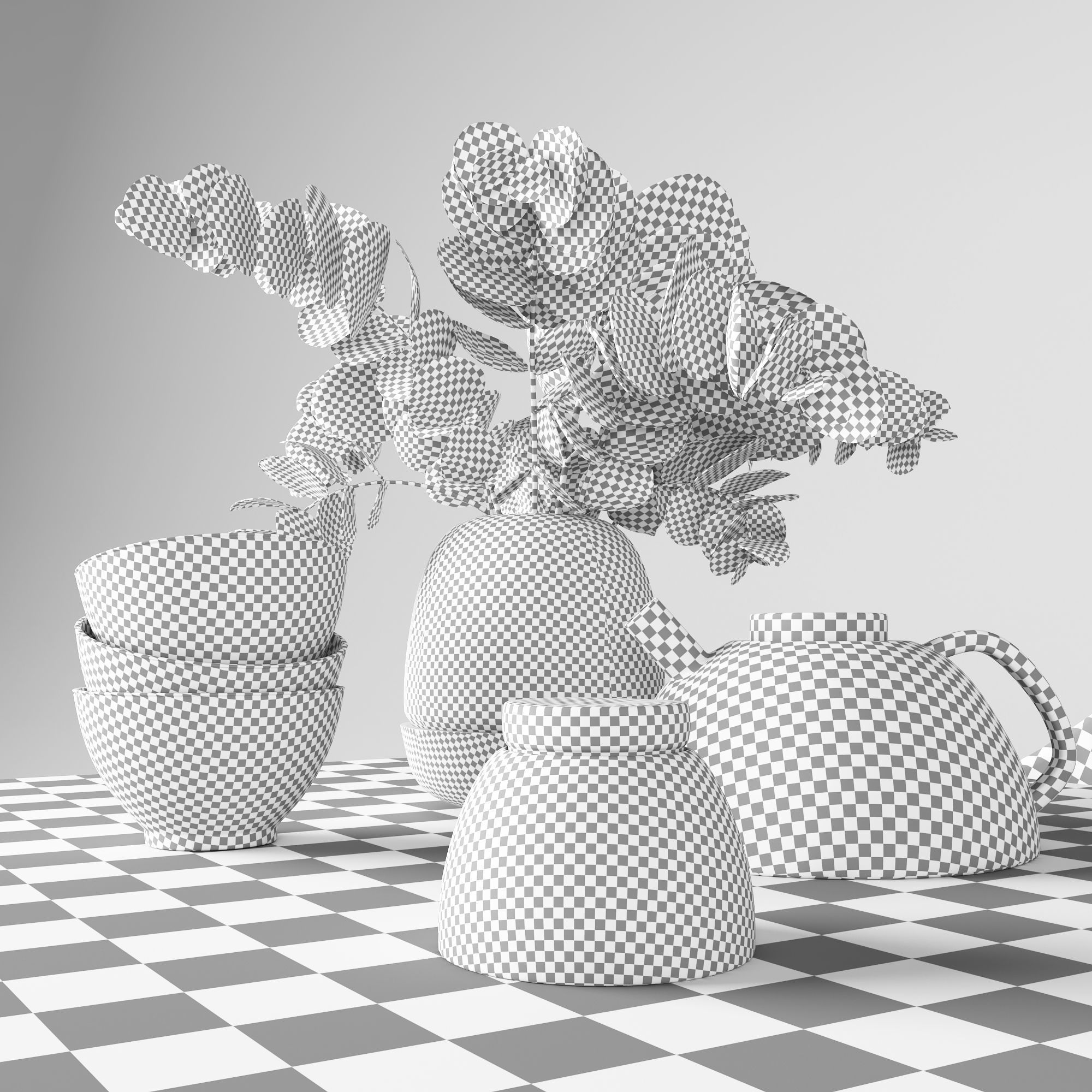 BoConcept Dining Set 3D model_7