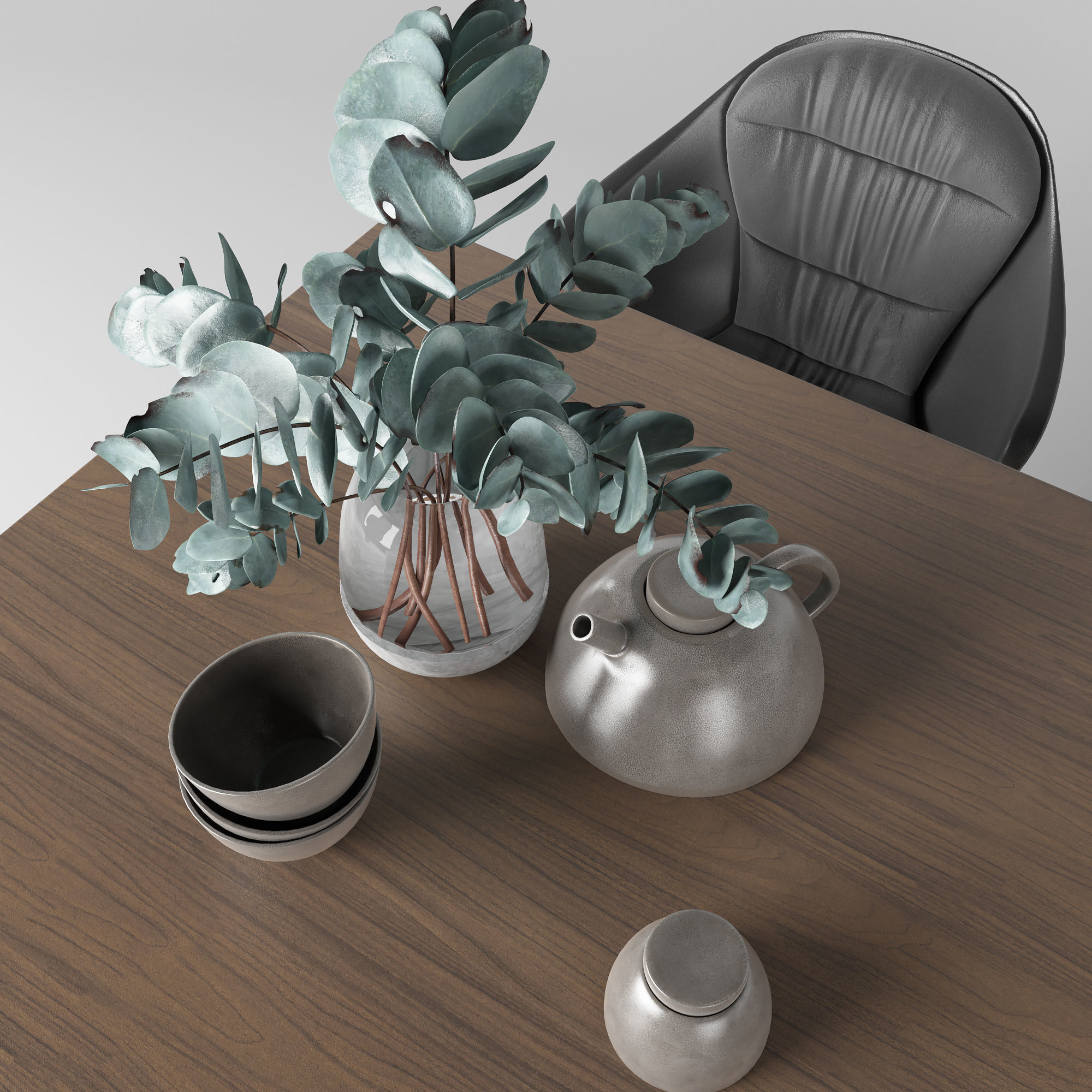 BoConcept Dining Set 3D model_3