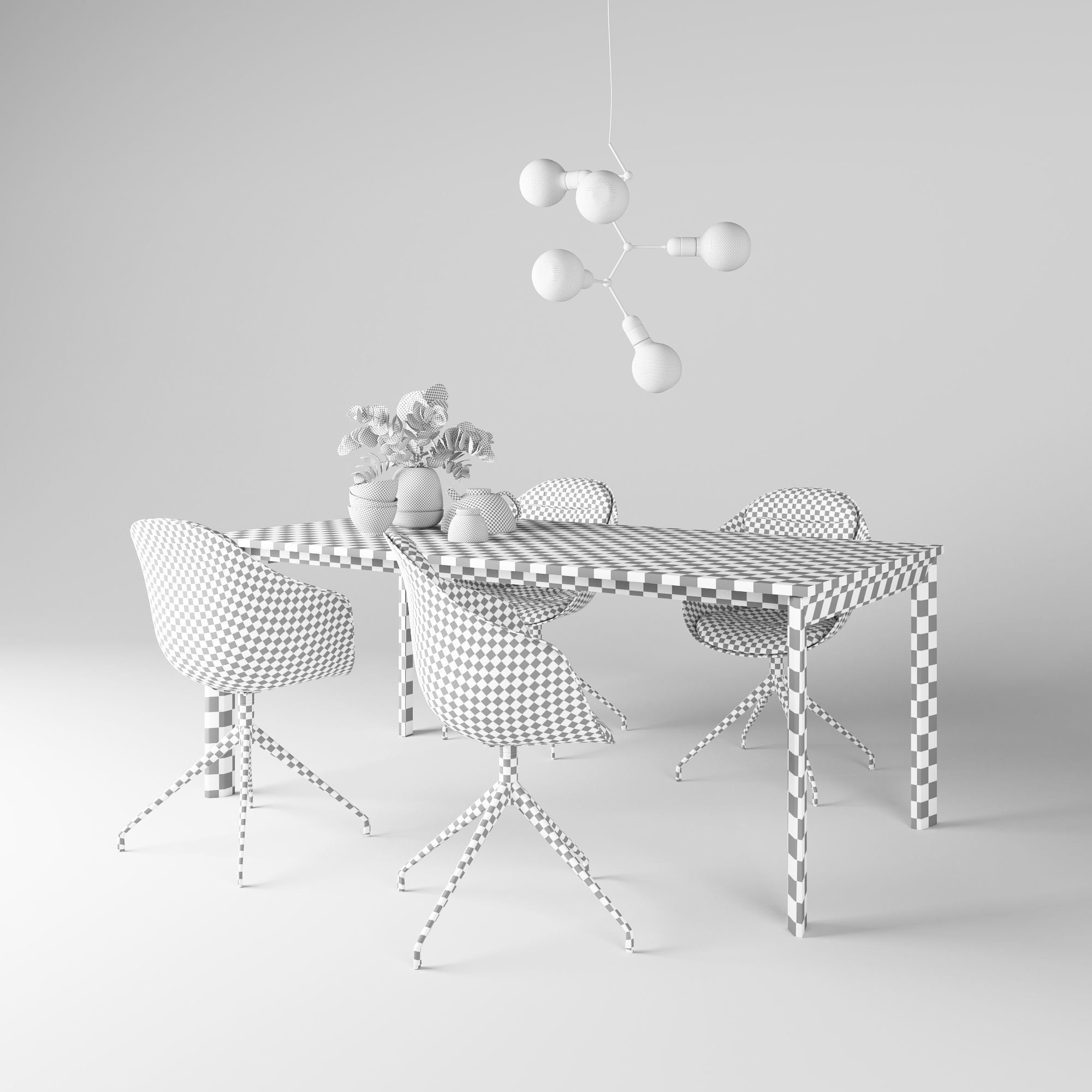BoConcept Dining Set 3D model_1